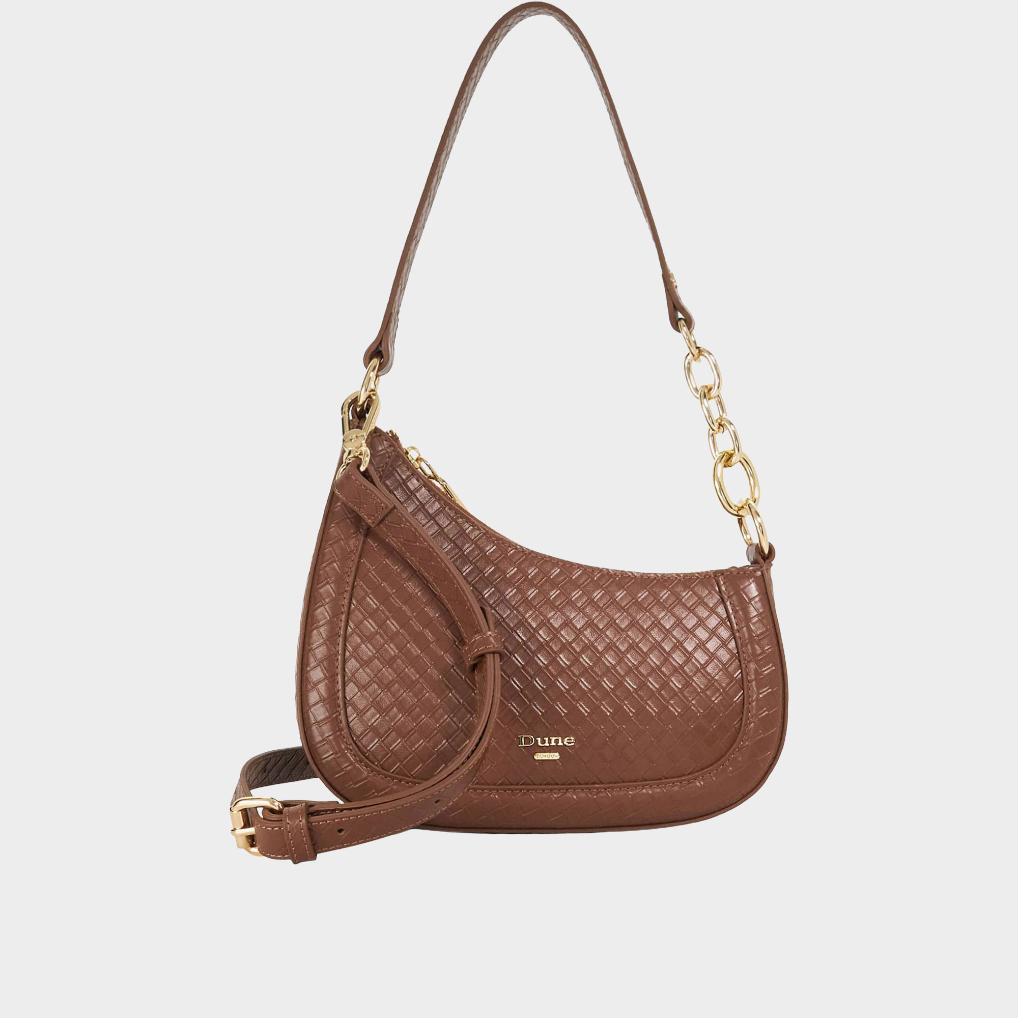 Direction Chain Detail Shoulder Bag