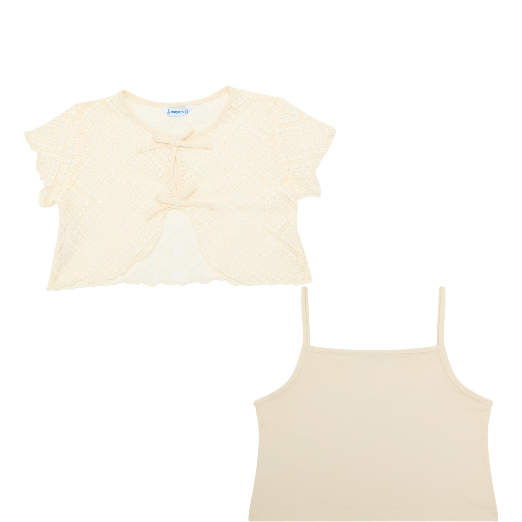 Crochet T-Shirt & Tank Two-Piece Set