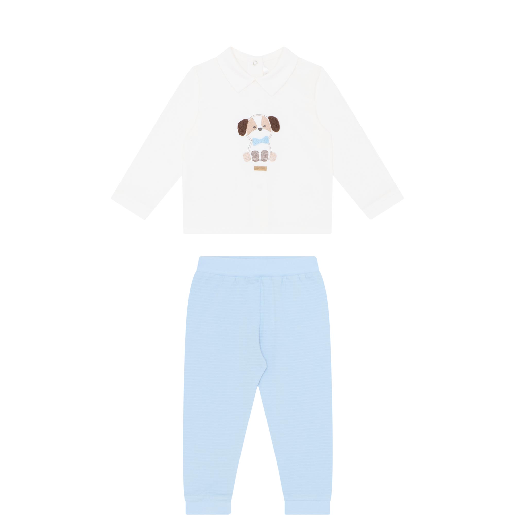 Dog Polo Shirt & Bottoms Two-Piece Set