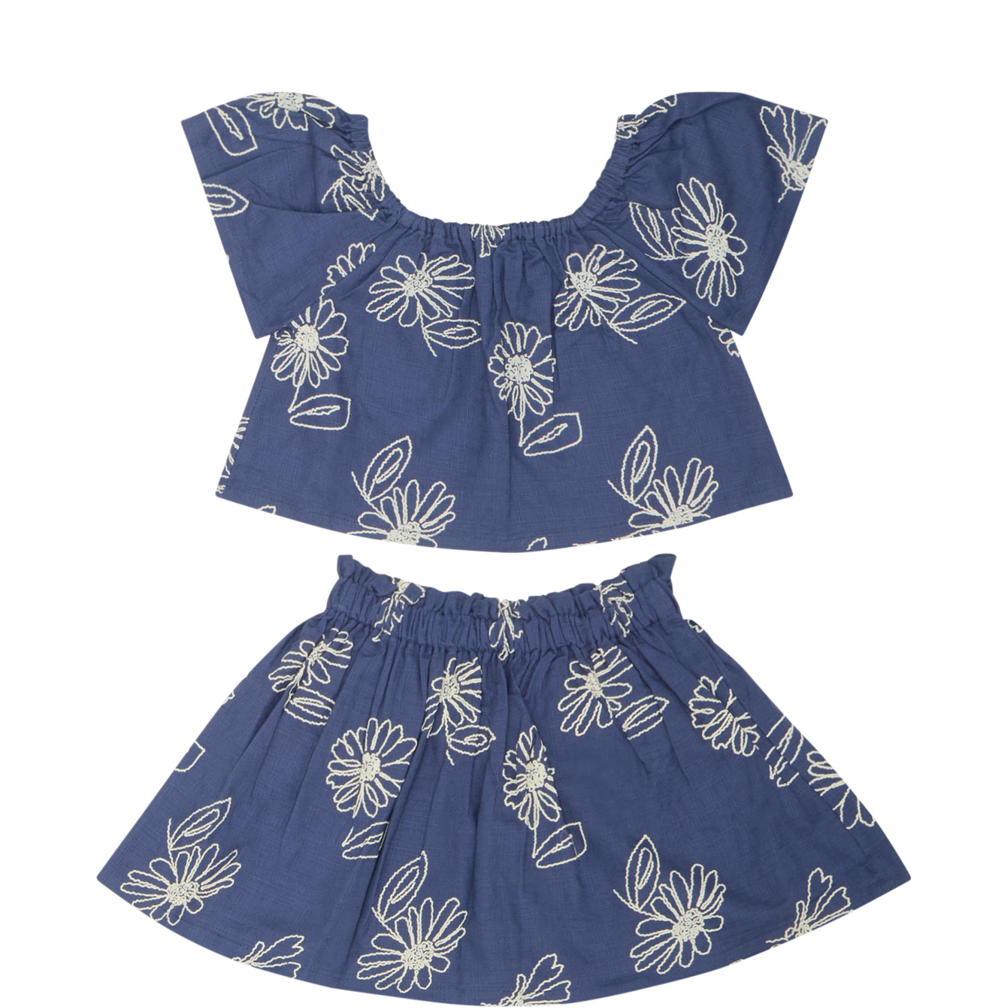 Floral Top & Skirt Two-Piece Set