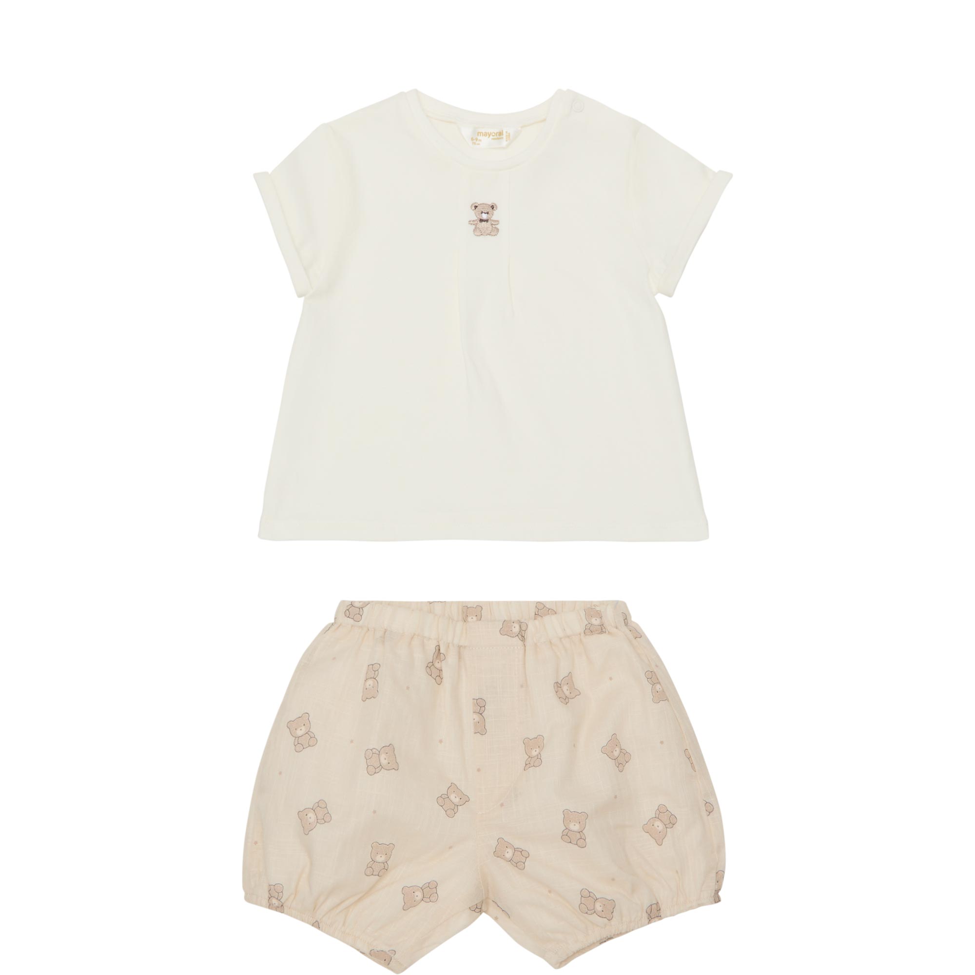 Teddy Bear T-Shirt & Shorts Two-Piece Set