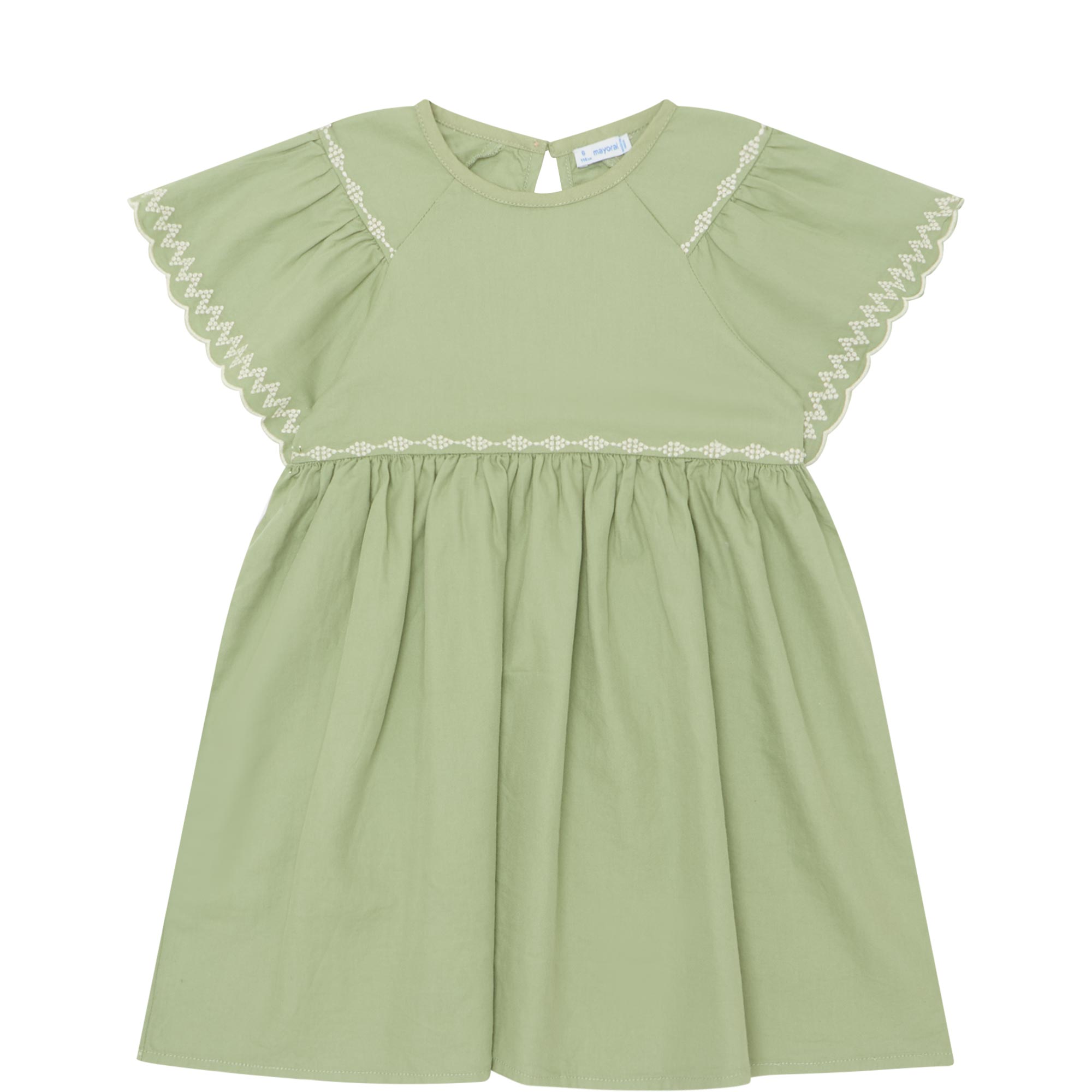 Embroidered Frill Detail Dress