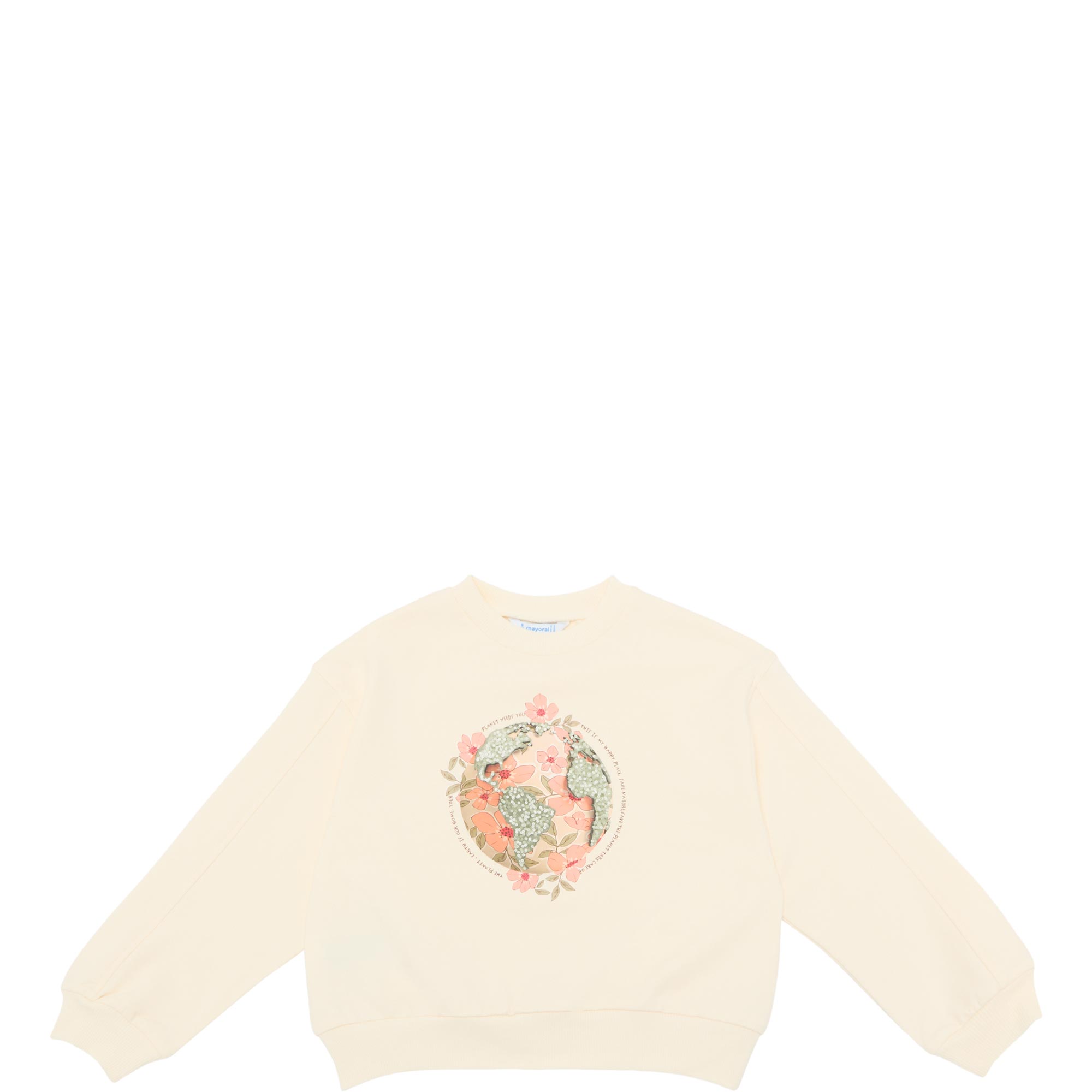 Floral Globe Graphic Sweatshirt