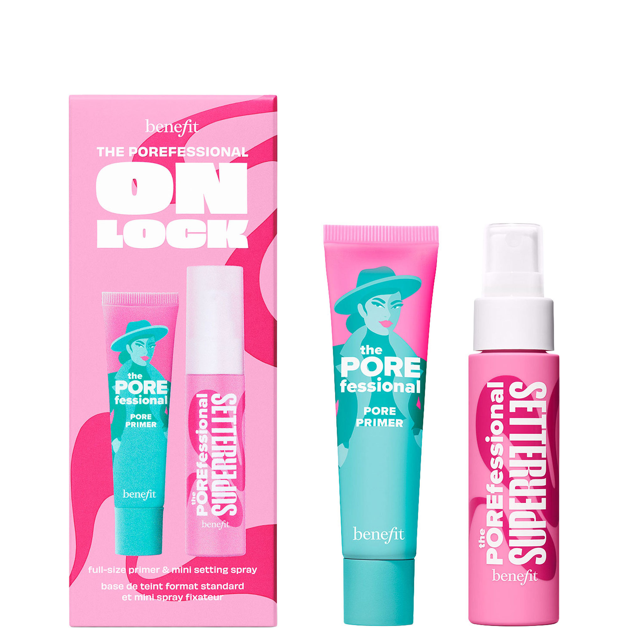 Porefessional On Lock Full-size Pore Primer & Mini Setting Spray Duo