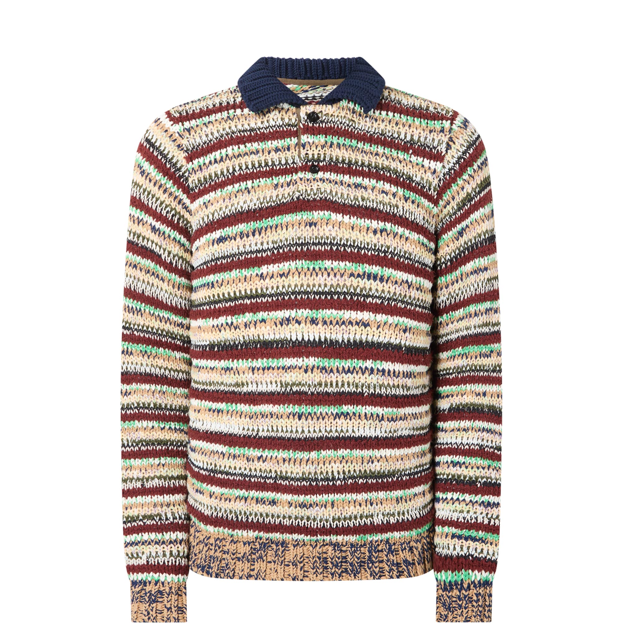 Chunky Knit Polo Shirt