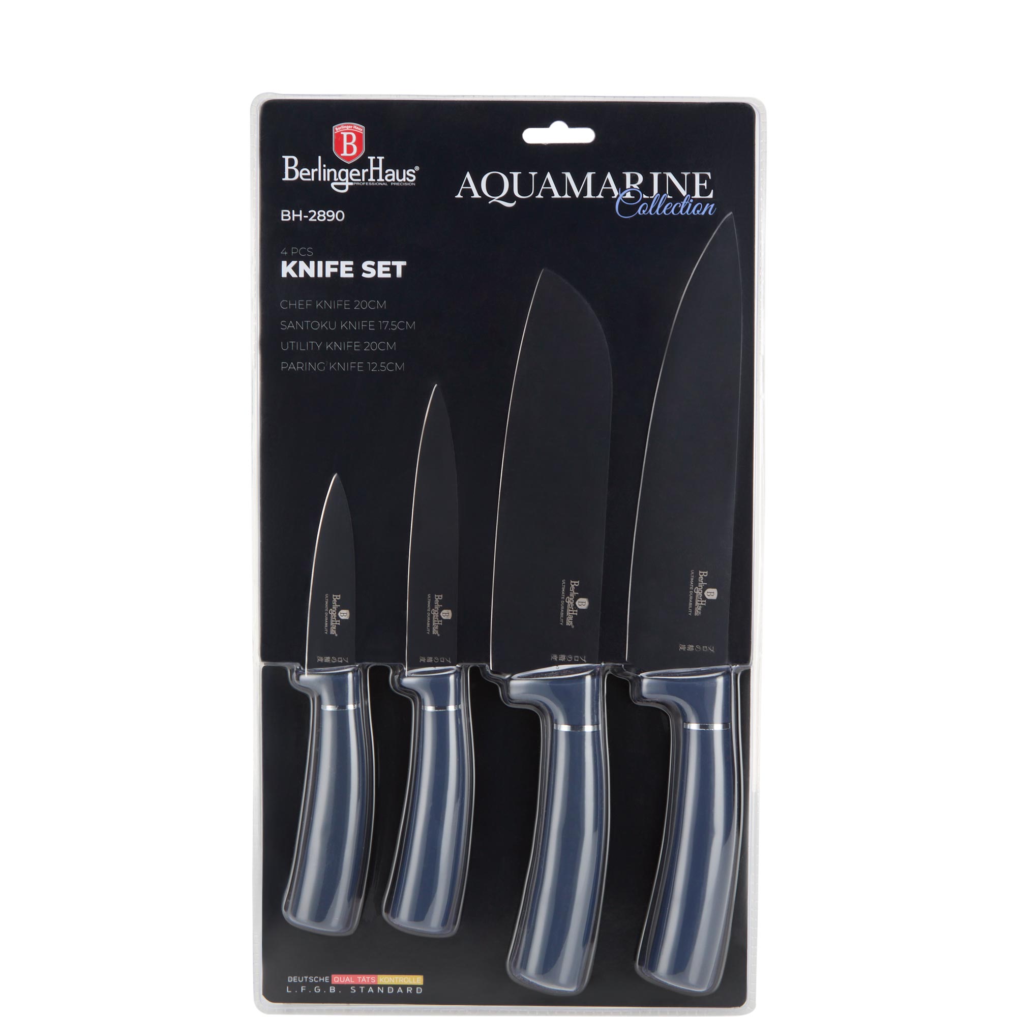 Aquamarine Four-Piece Knife Set