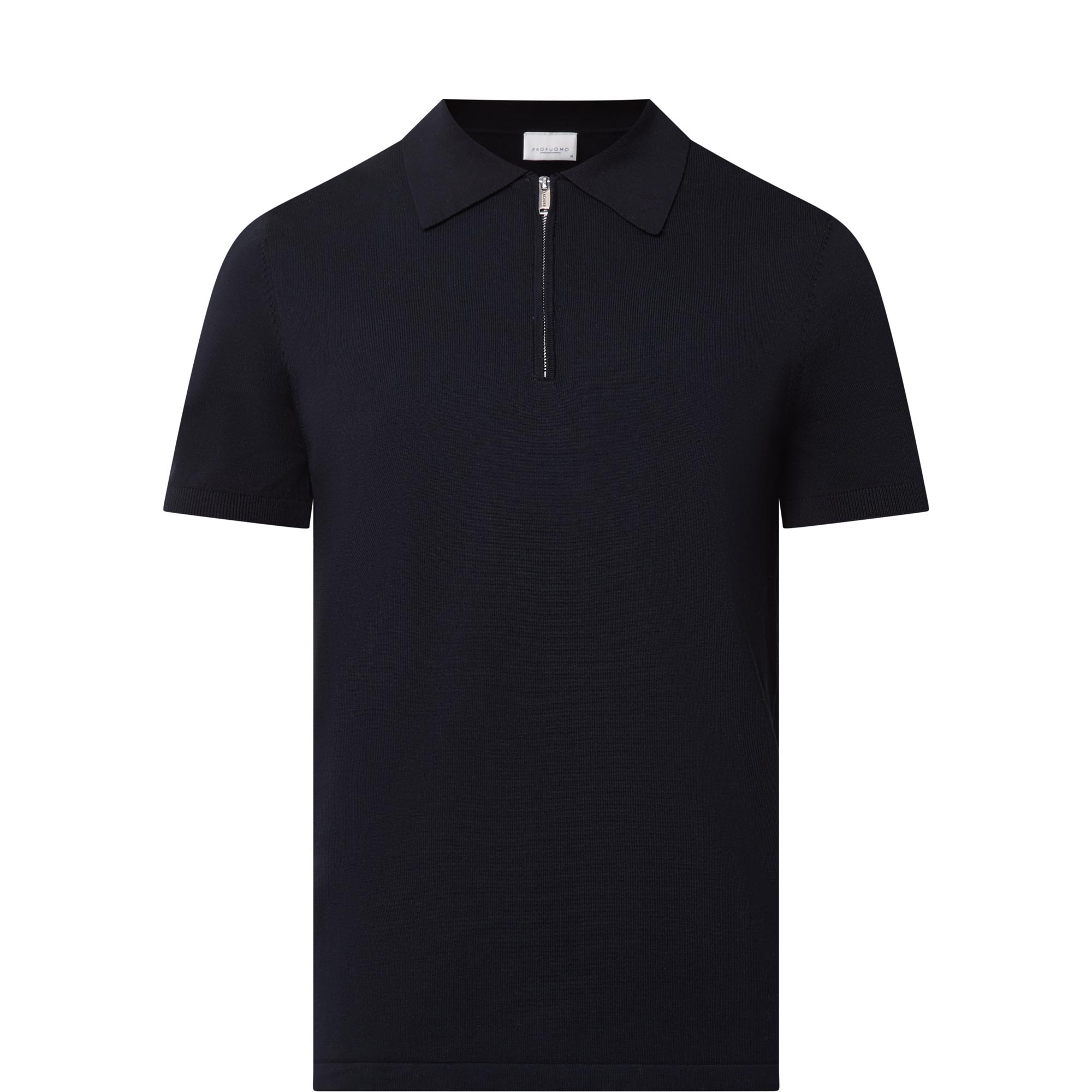 Solid Zip Polo Shirt