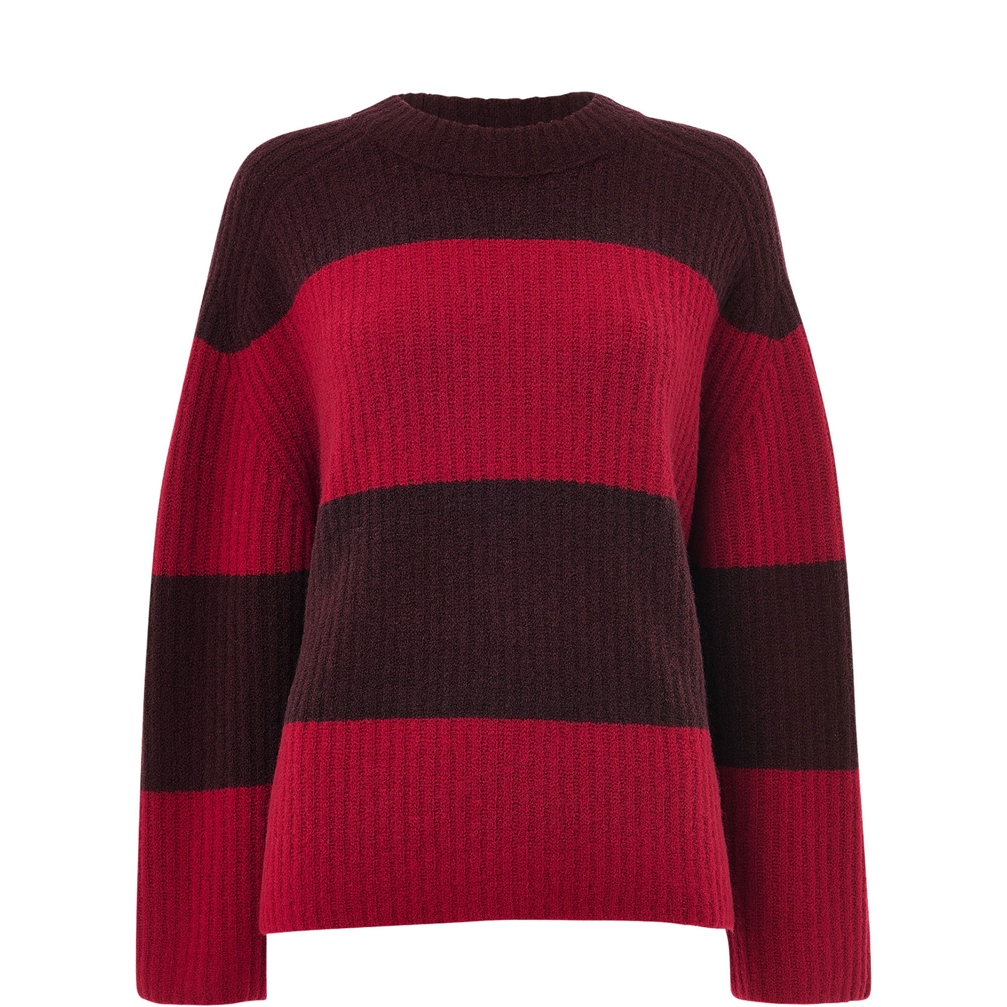 Wide Striped Knitted Sweater