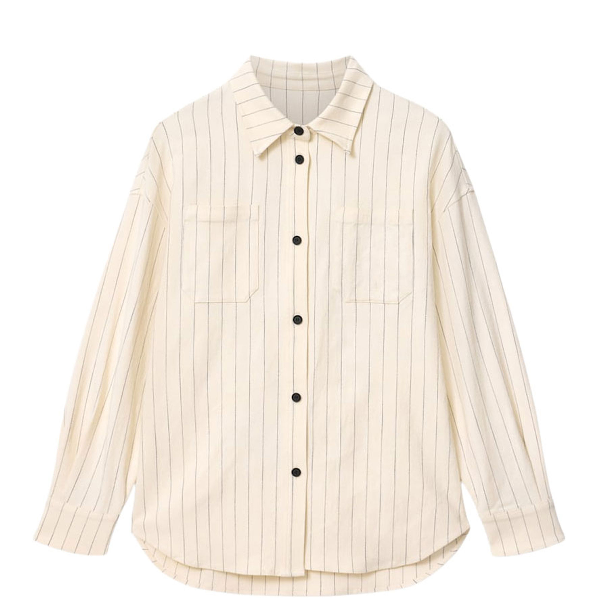Olga Logo Pinstriped Shirt