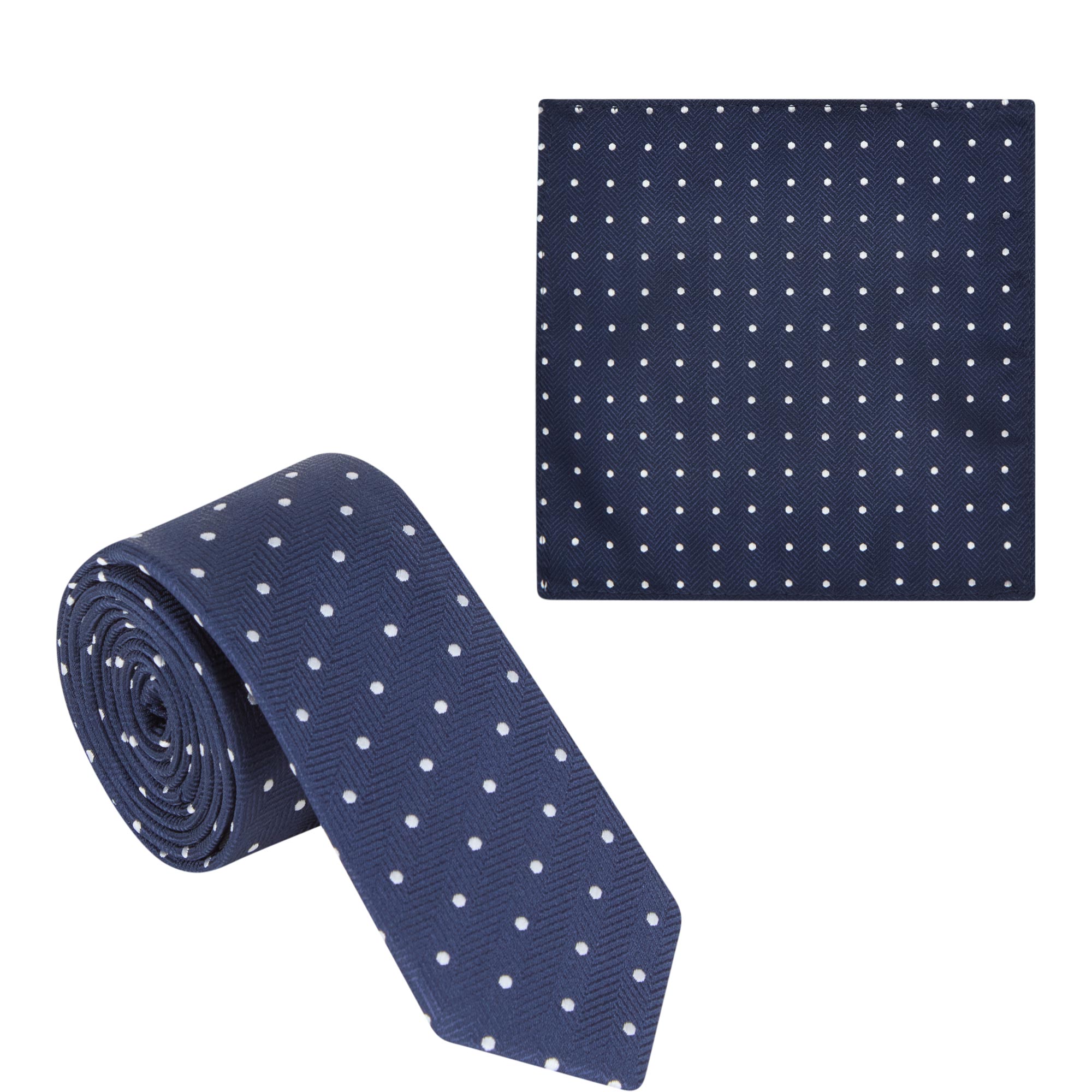 Polka Dot Tie & Pocket Square Two-Piece Set