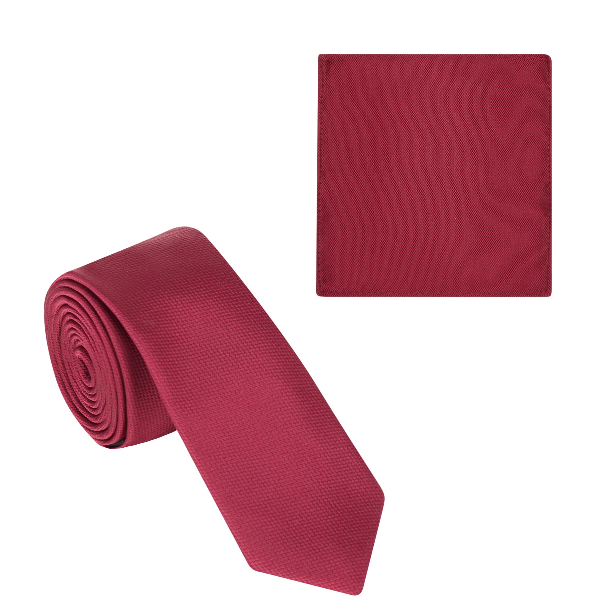 Solid Tie & Pocket Square Two-Piece Set