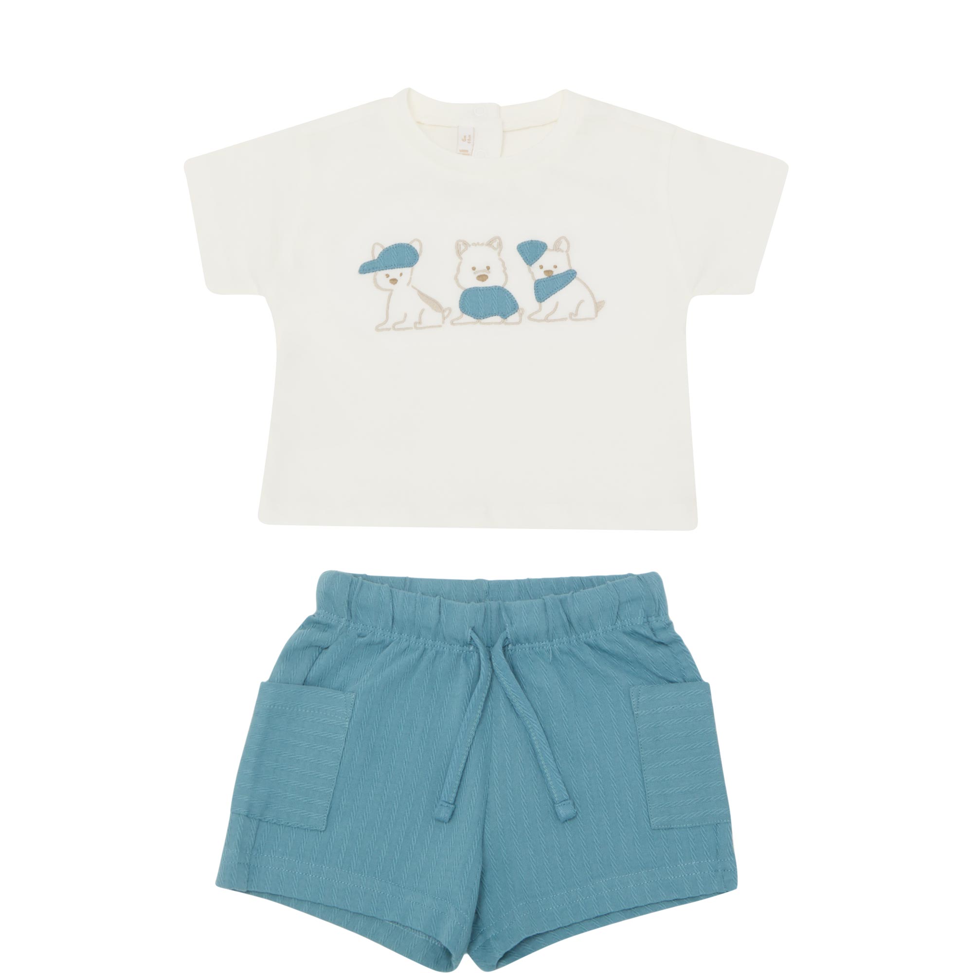 Animal T-Shirt & Shorts Two-Piece Set