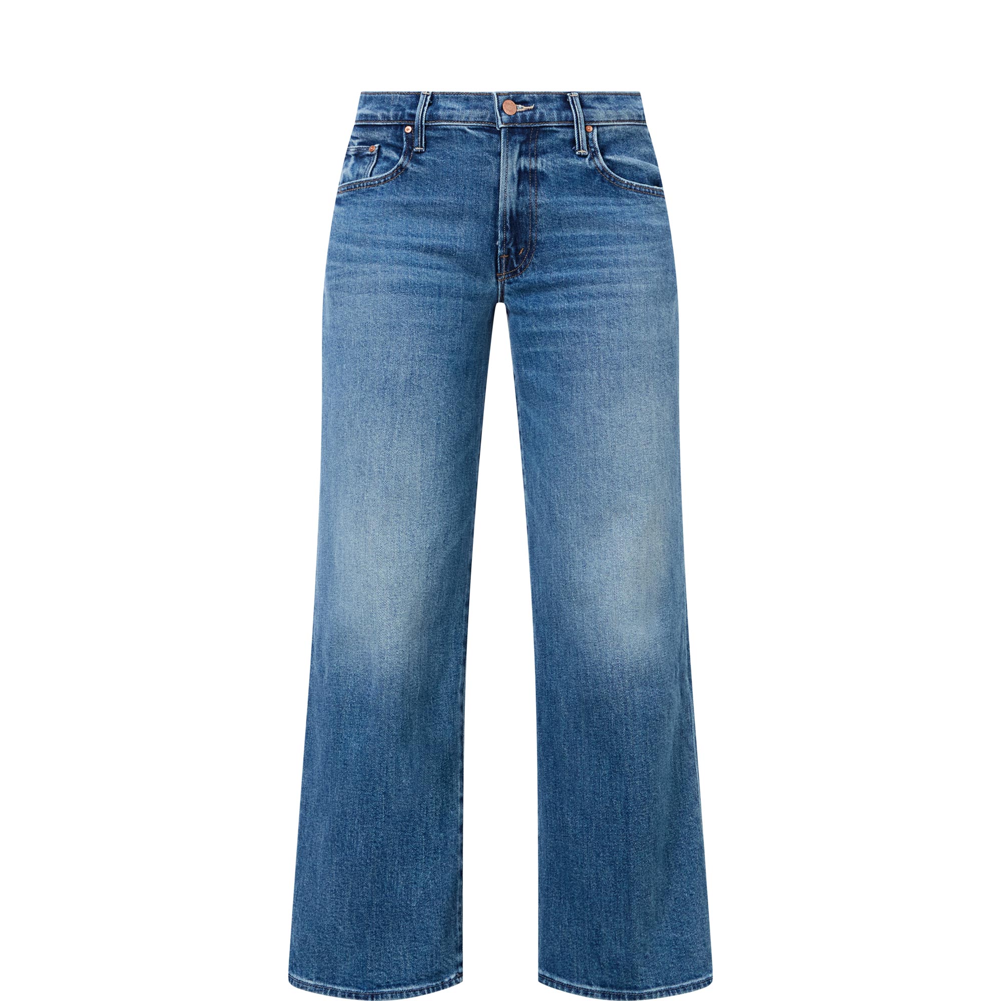 The Maven Mid-Rise Ankle Wide Leg Jeans