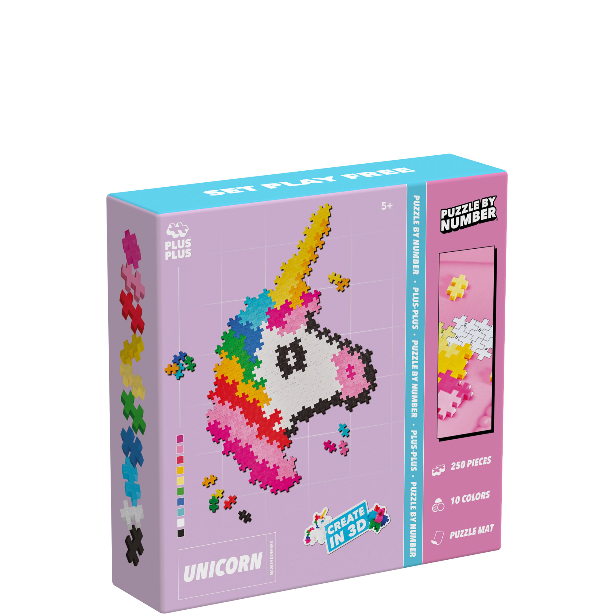 Plus-Plus Puzzle by Number 250 piece Unicorn
