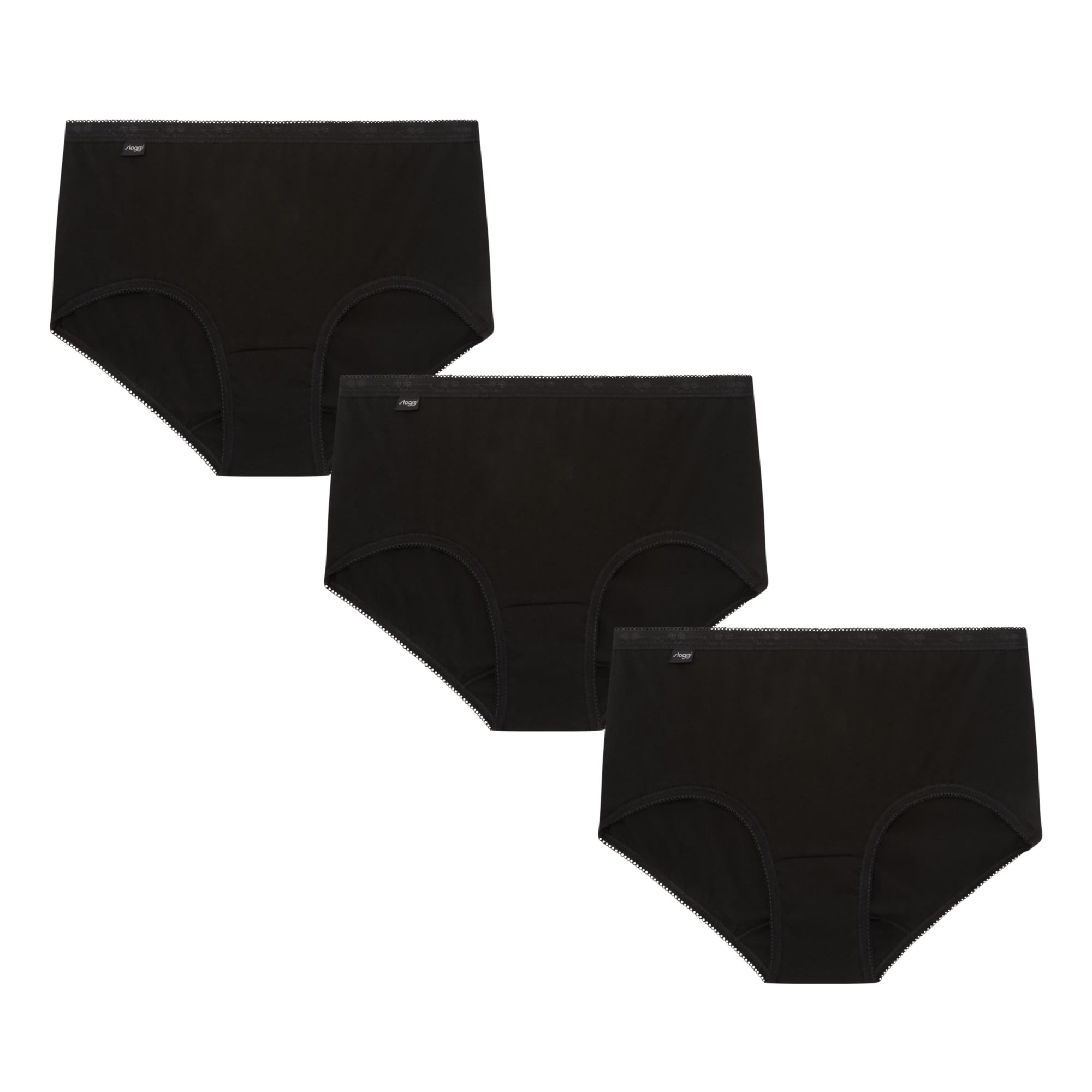 Sloggi, Damen, Unterhosen, Basic+ Midi, Schwarz, (3er Pack, 46) - Bild 6