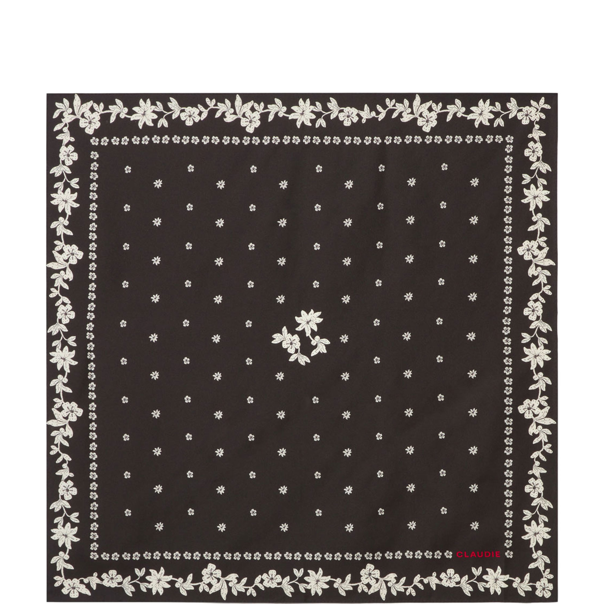 Printed Logo Silk Square Scarf