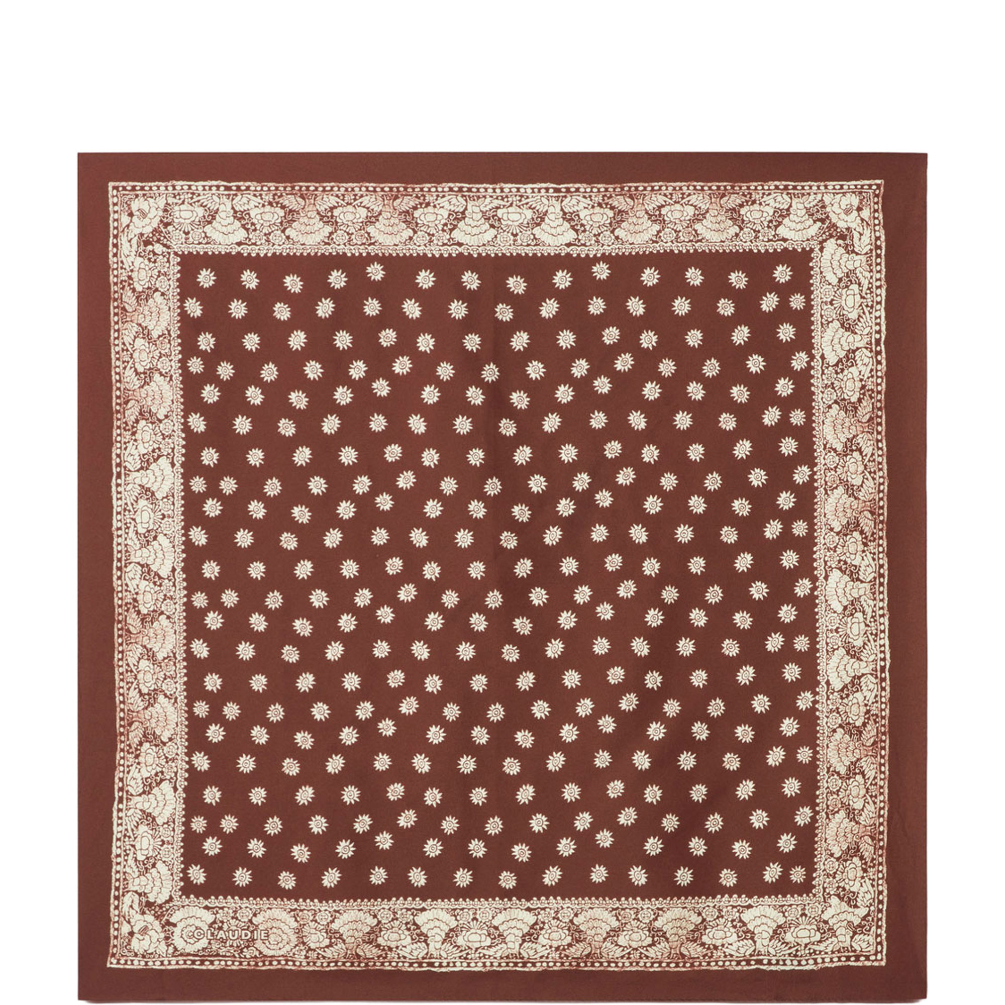 Printed Logo Silk Square Scarf