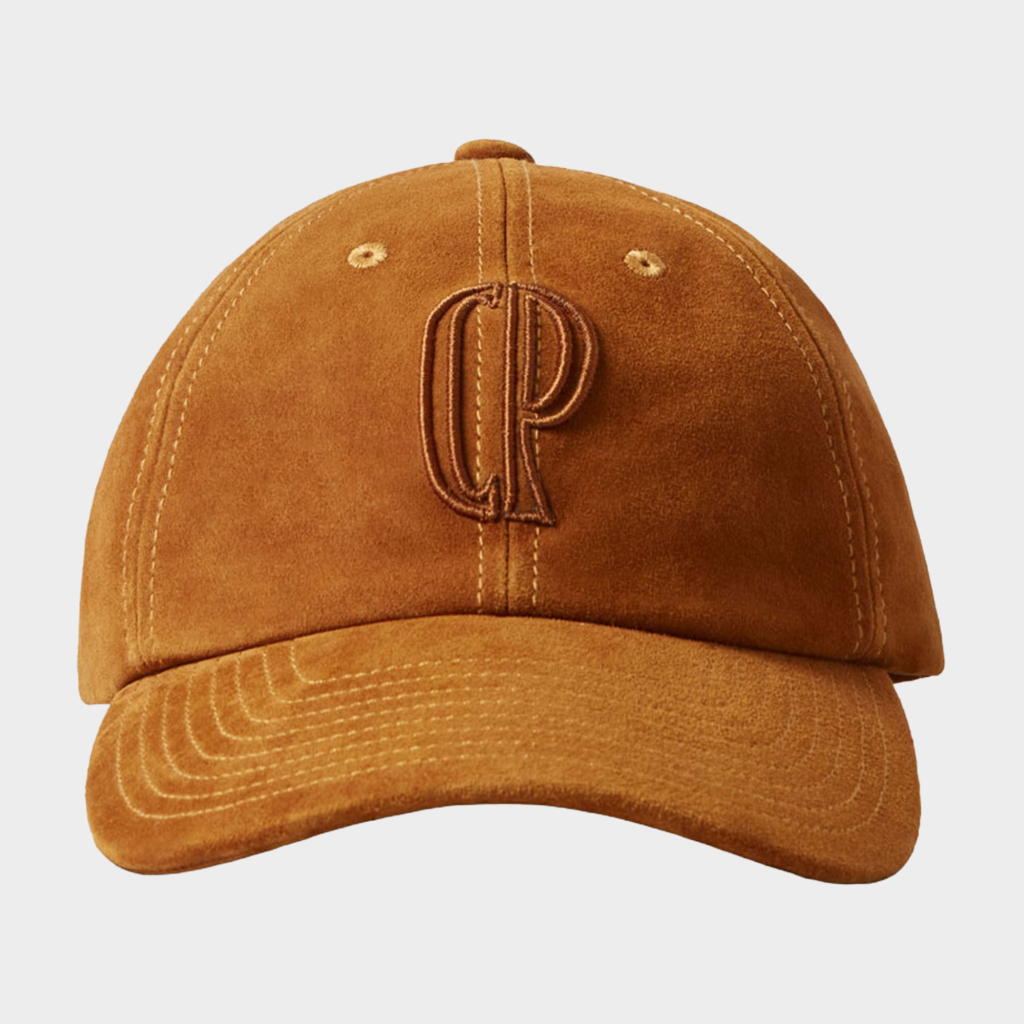 Embroidered Logo Leather Cap