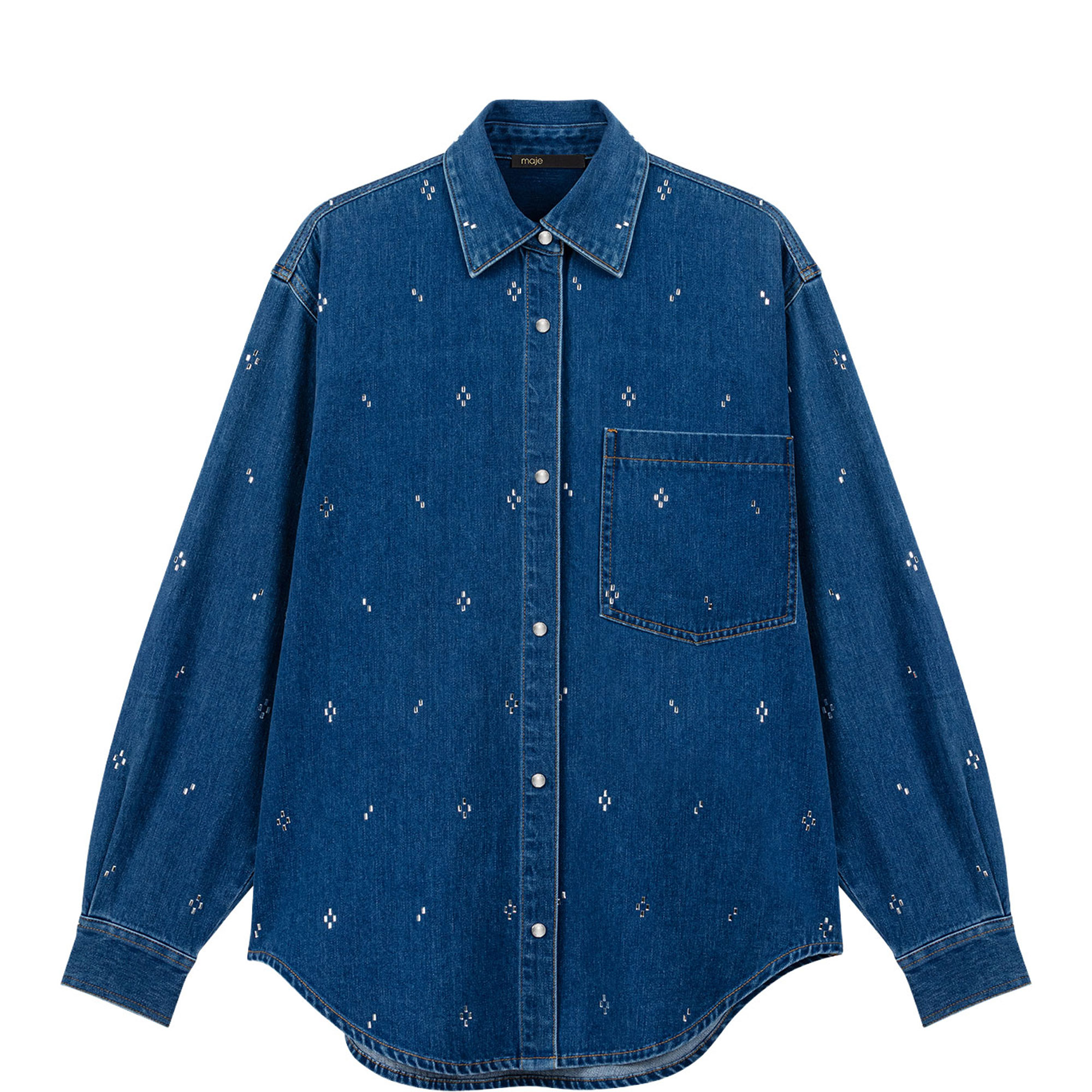 Embellished Denim Shirt