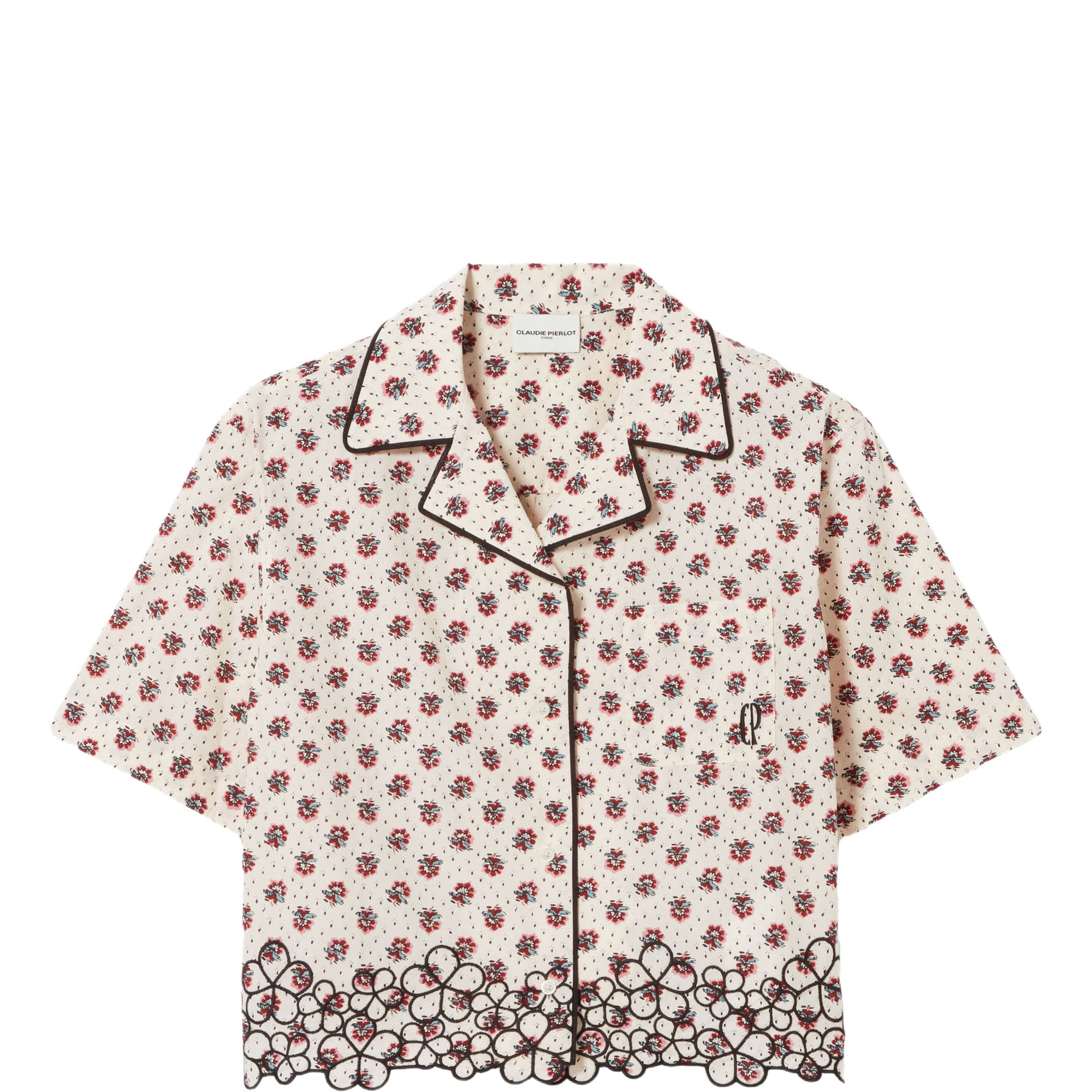 Embroidered Logo Floral Shirt