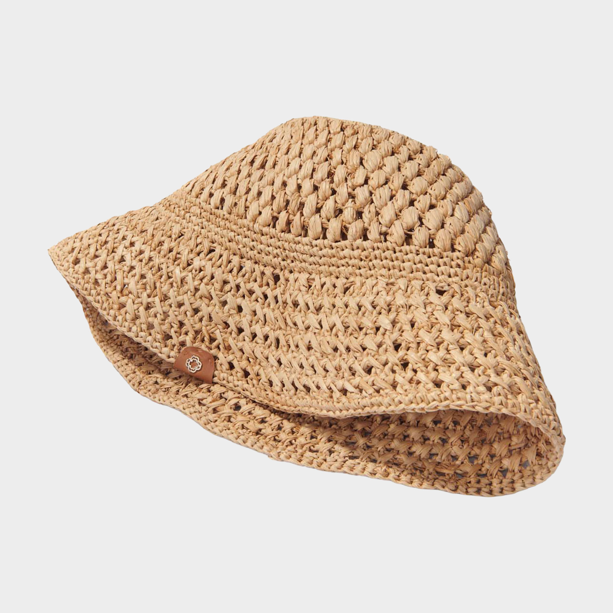Logo Raffia Bucket Hat