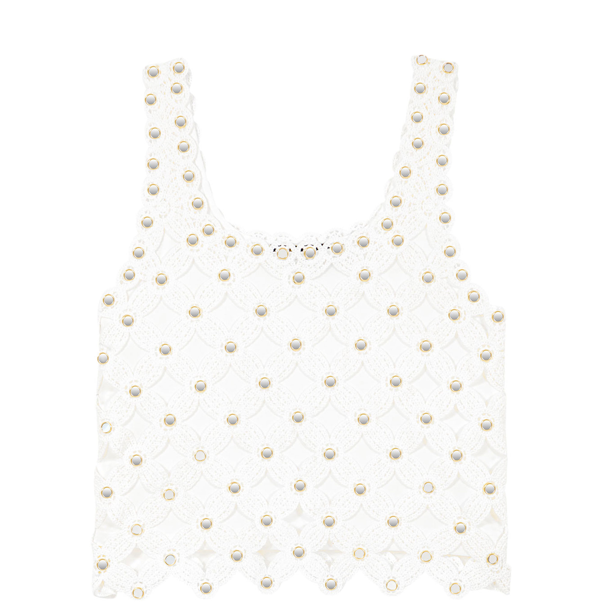 Mirrored Studs Crochet Top