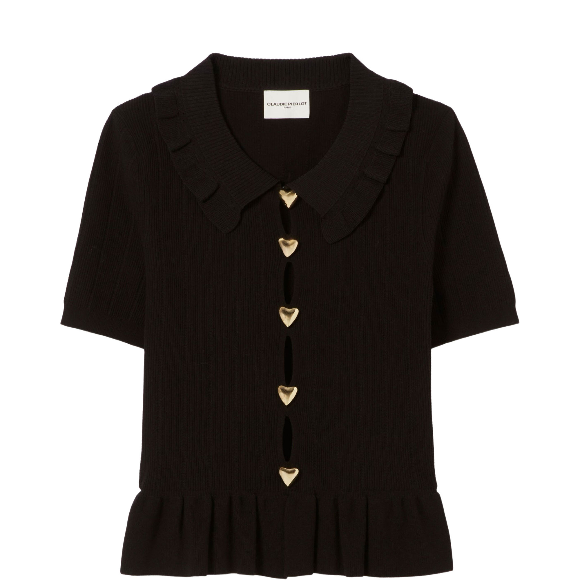 Heart Openwork Knitted Top