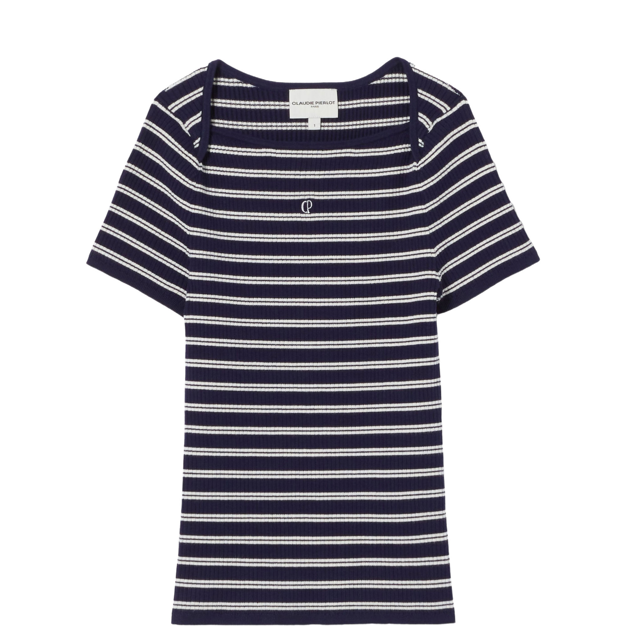 Logo Striped Knitted T-Shirt