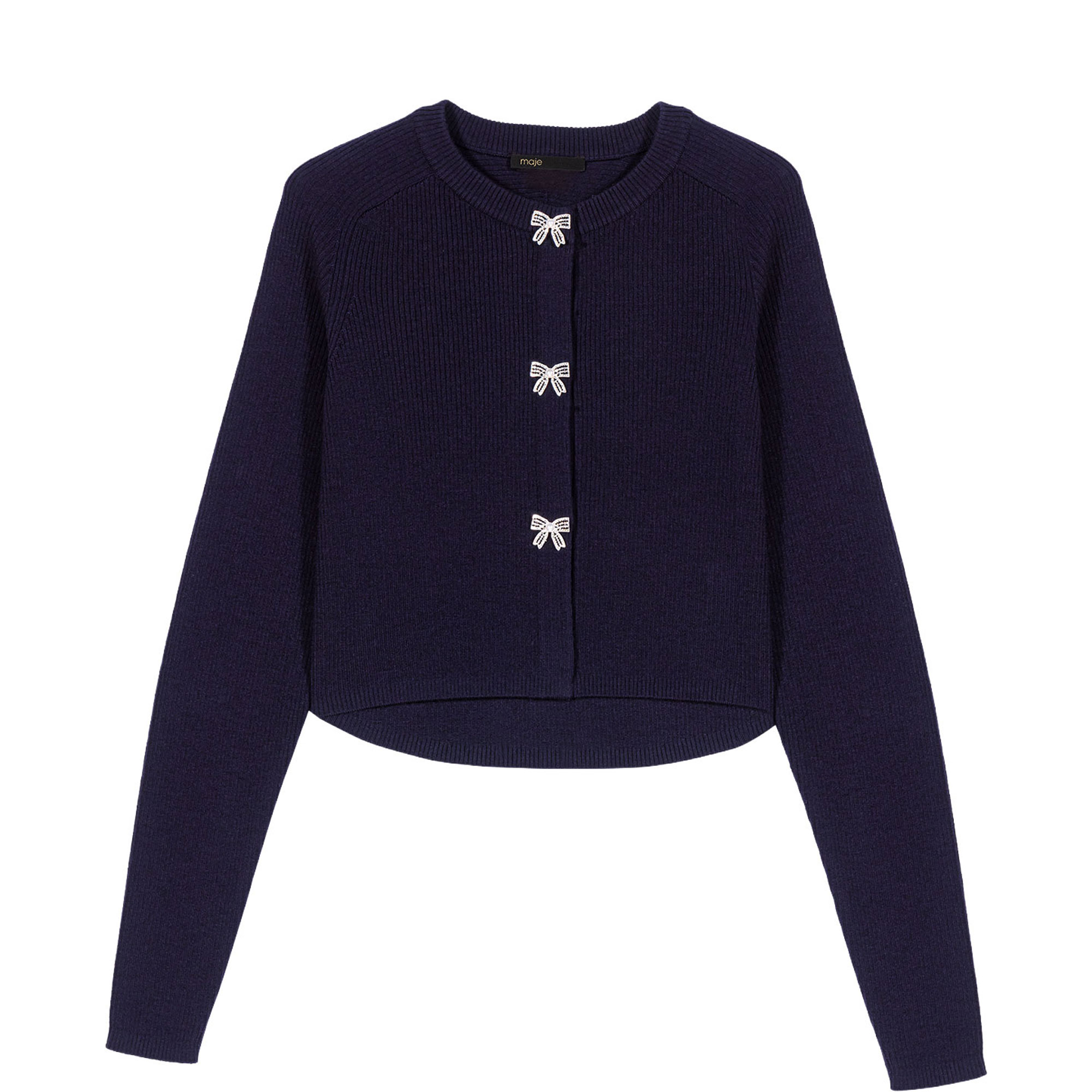 Jewelled Bow Knitted Cardigan