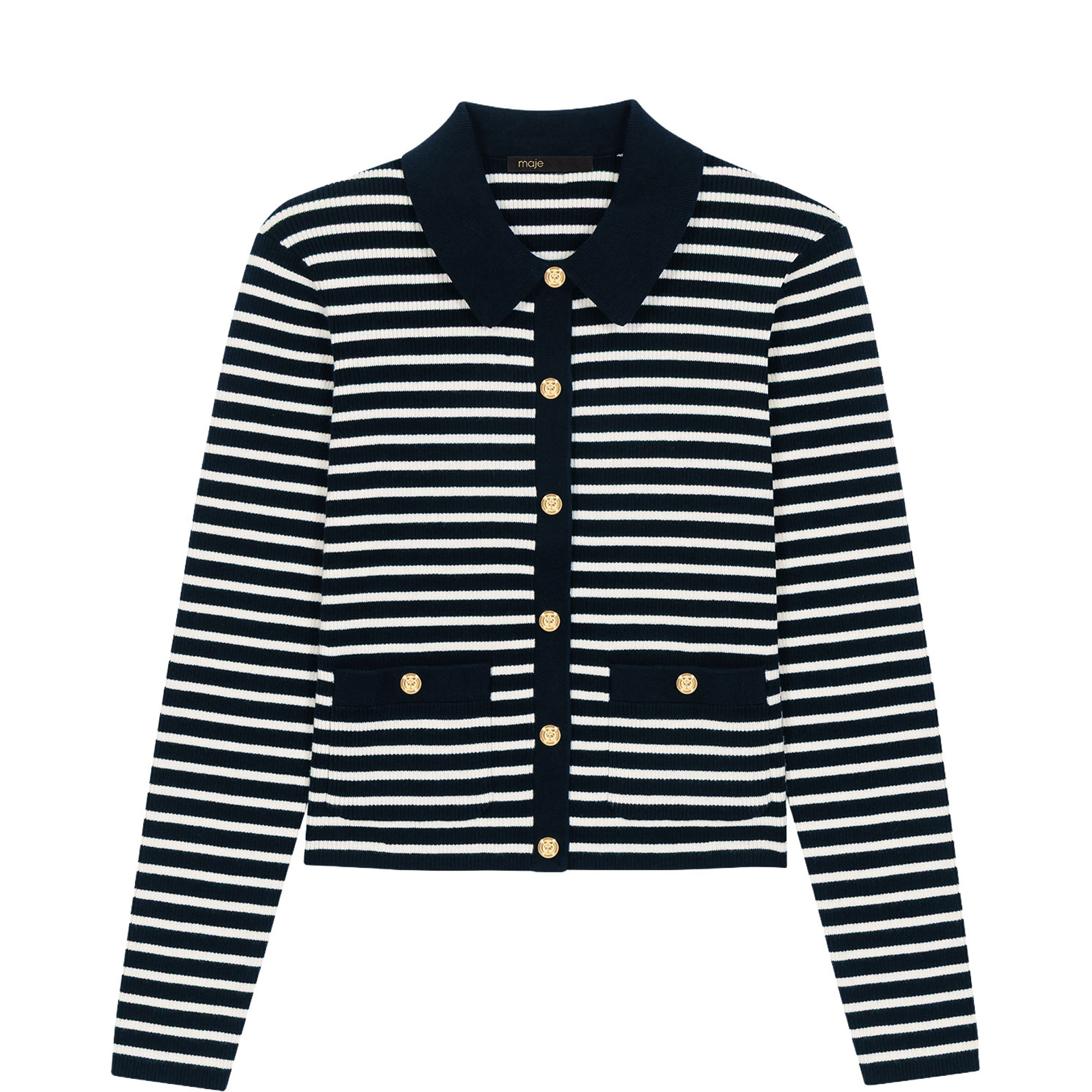 Striped Polo Cardigan