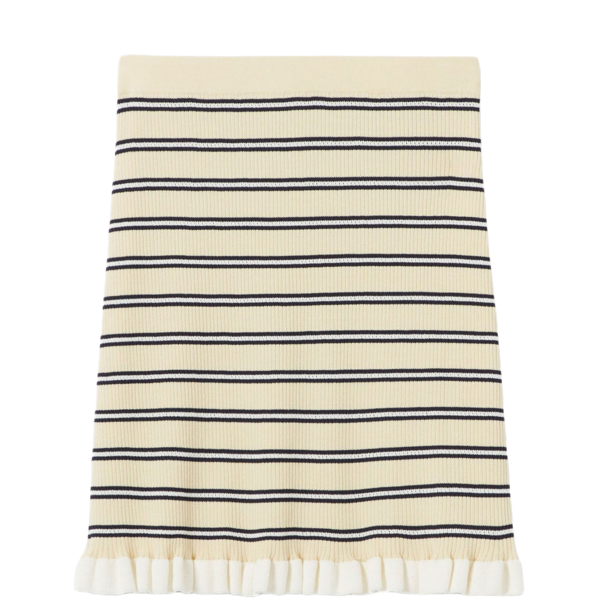 Stripe Rib Knit Mini Skirt