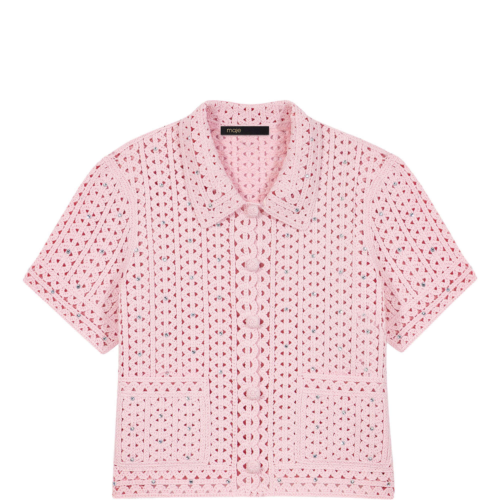 Embellished Crochet Cardigan