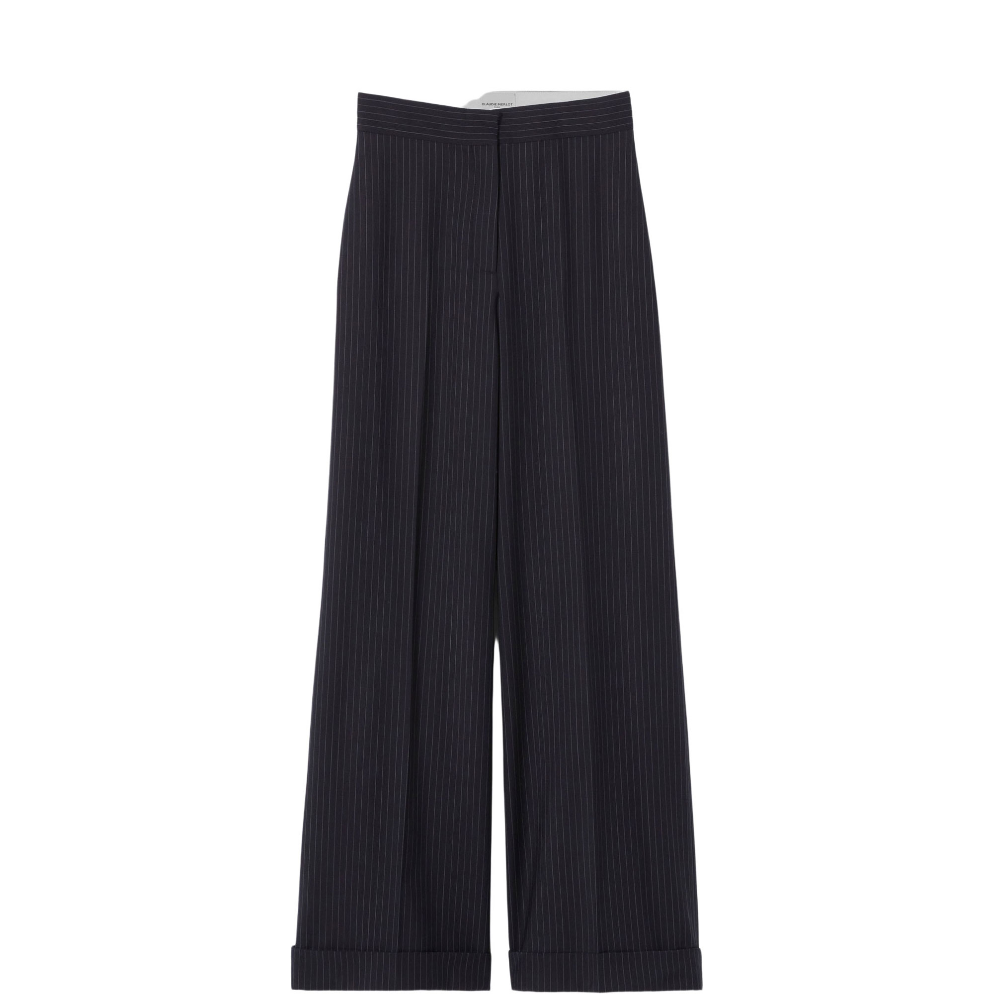 Pinstripe Wide Leg Trousers