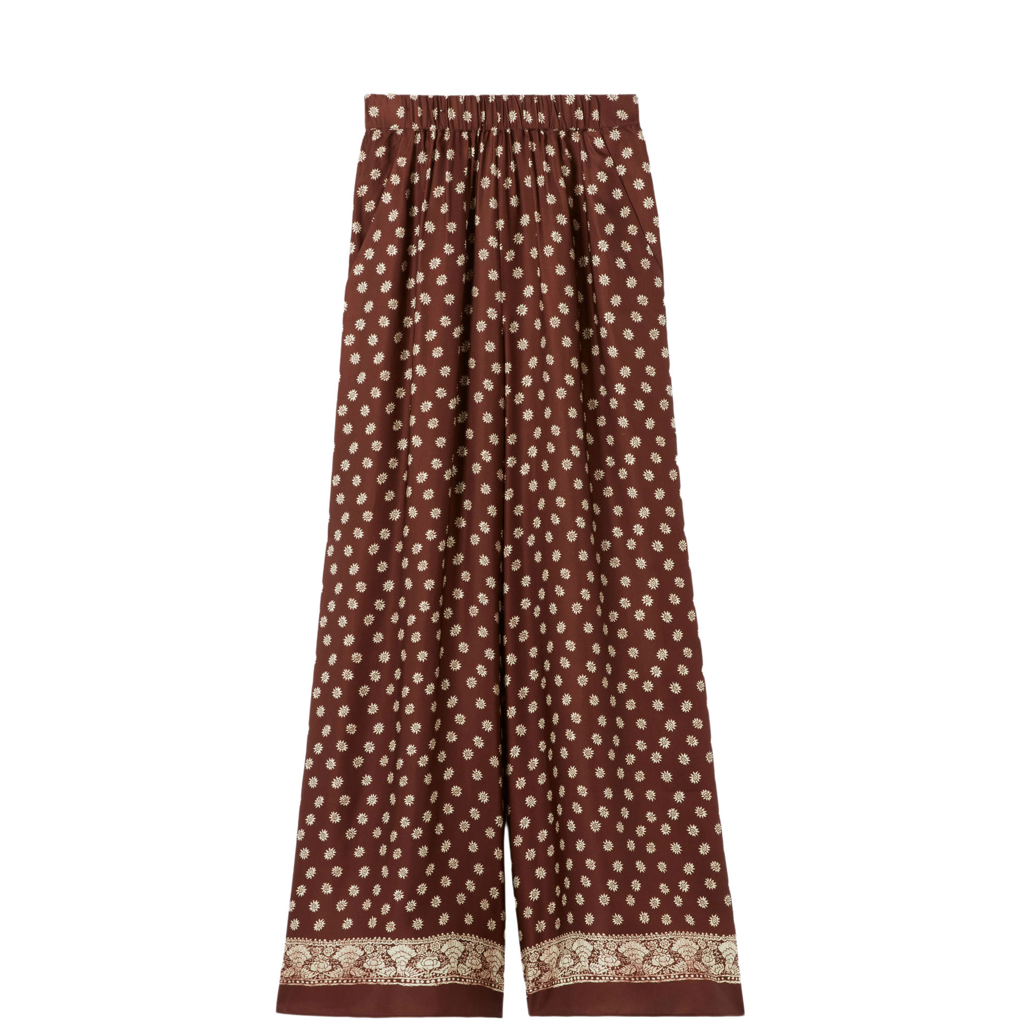 Floral Wide Leg Trousers