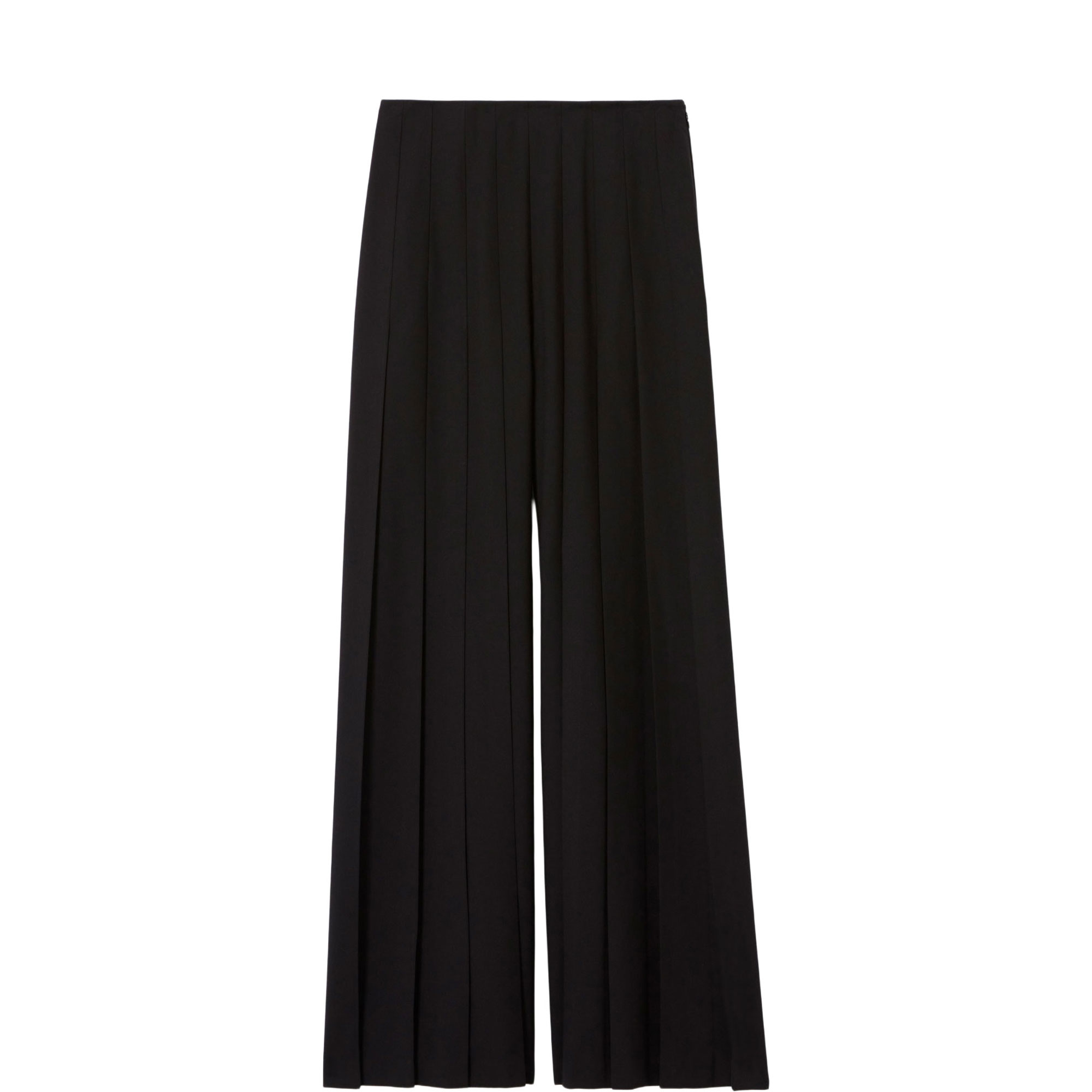 Pleated Front Wide Leg Trousers