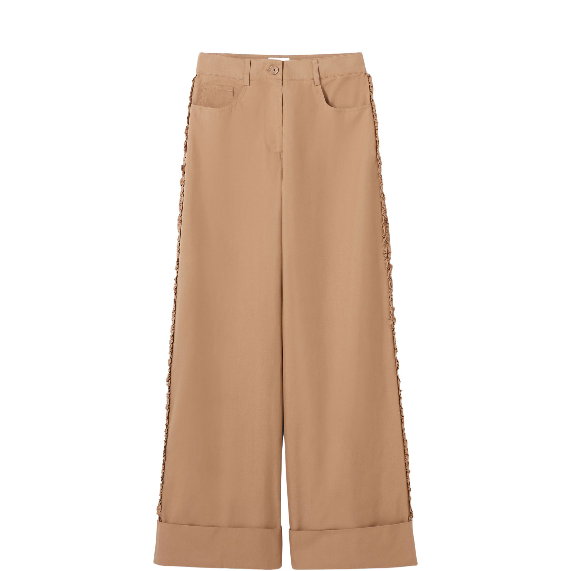 Ruffle Wide Leg Trousers