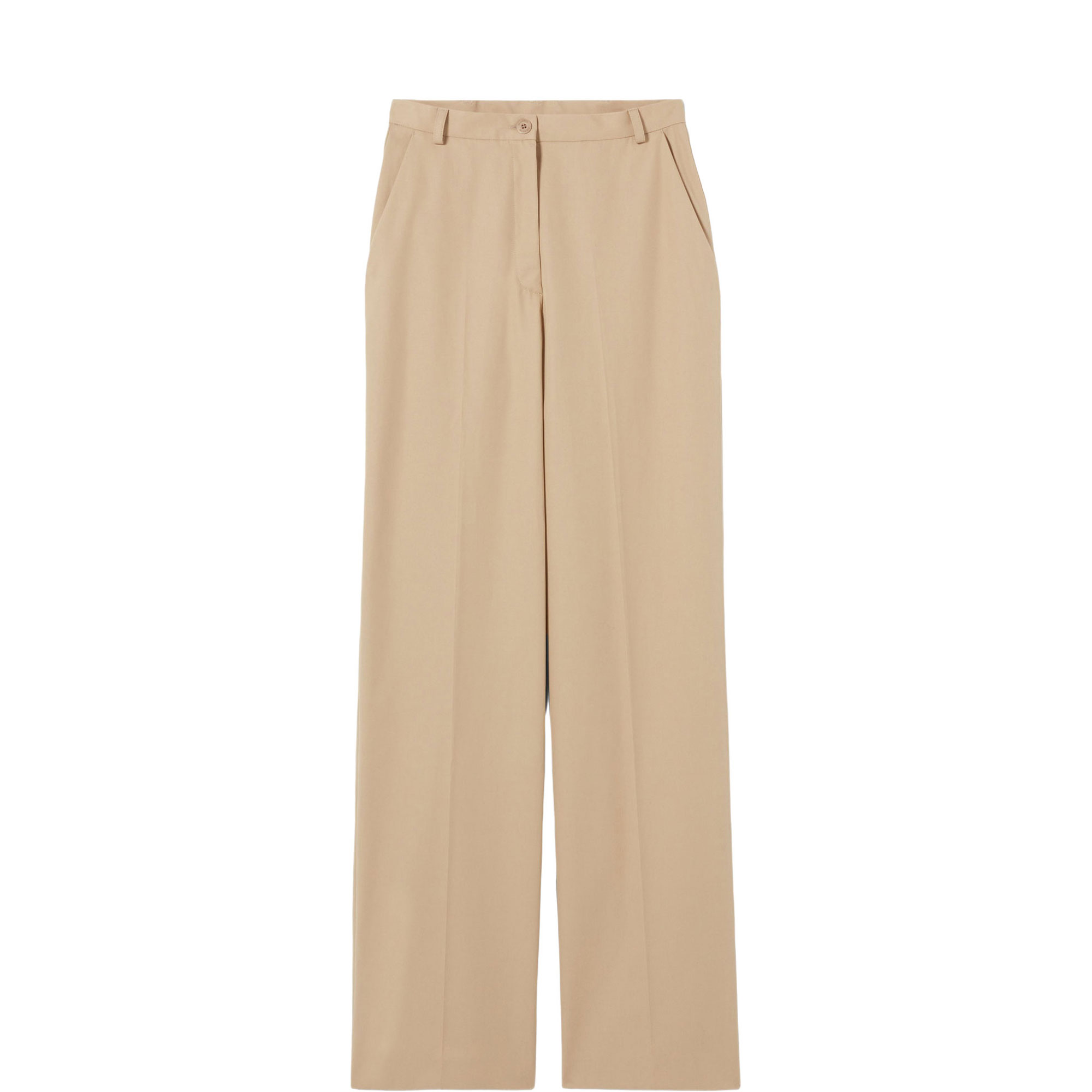 Pressed Crease Straight Leg Trousers