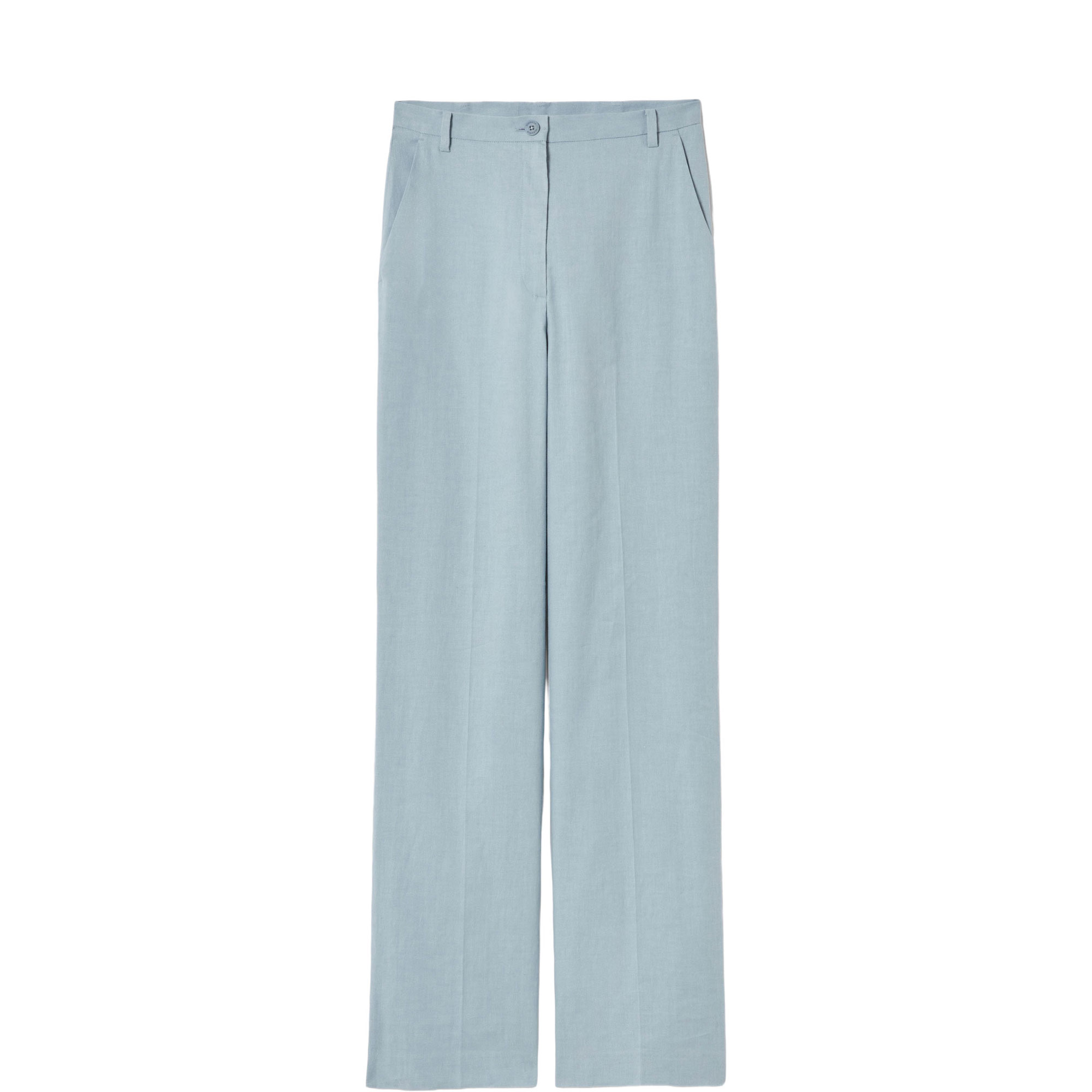 Pressed Crease Straight Leg Trousers