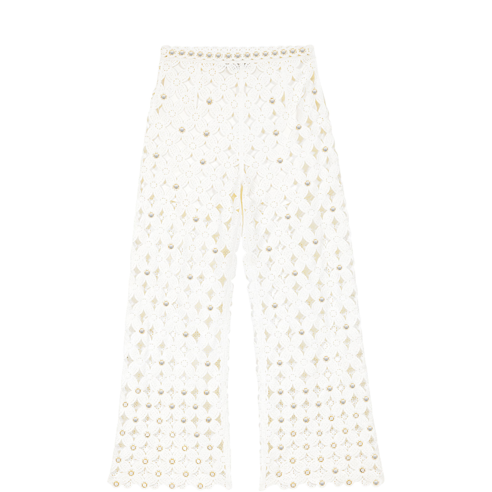 Mirror Crochet Straight Leg Trousers
