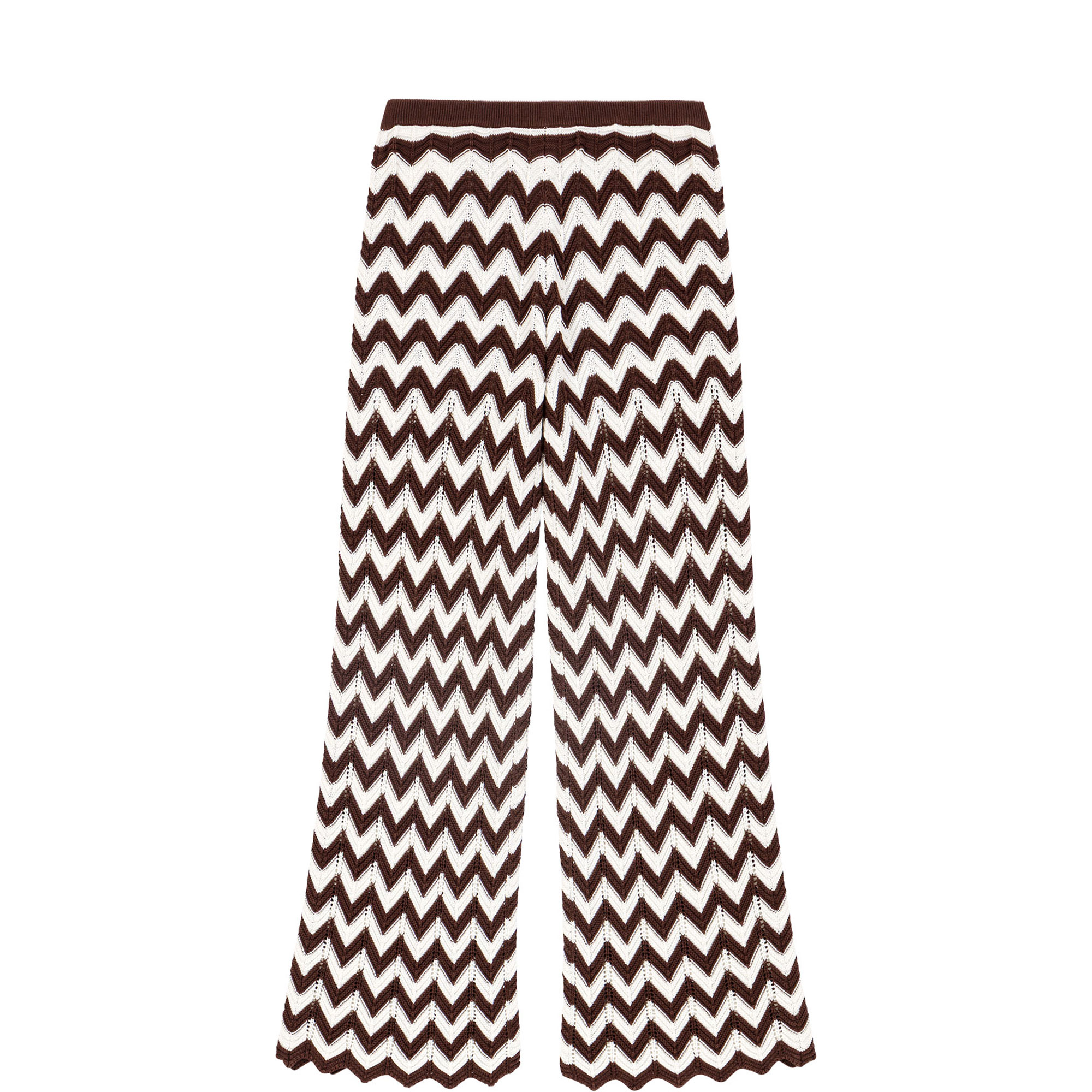 Zig Zag Crochet Flared Trousers