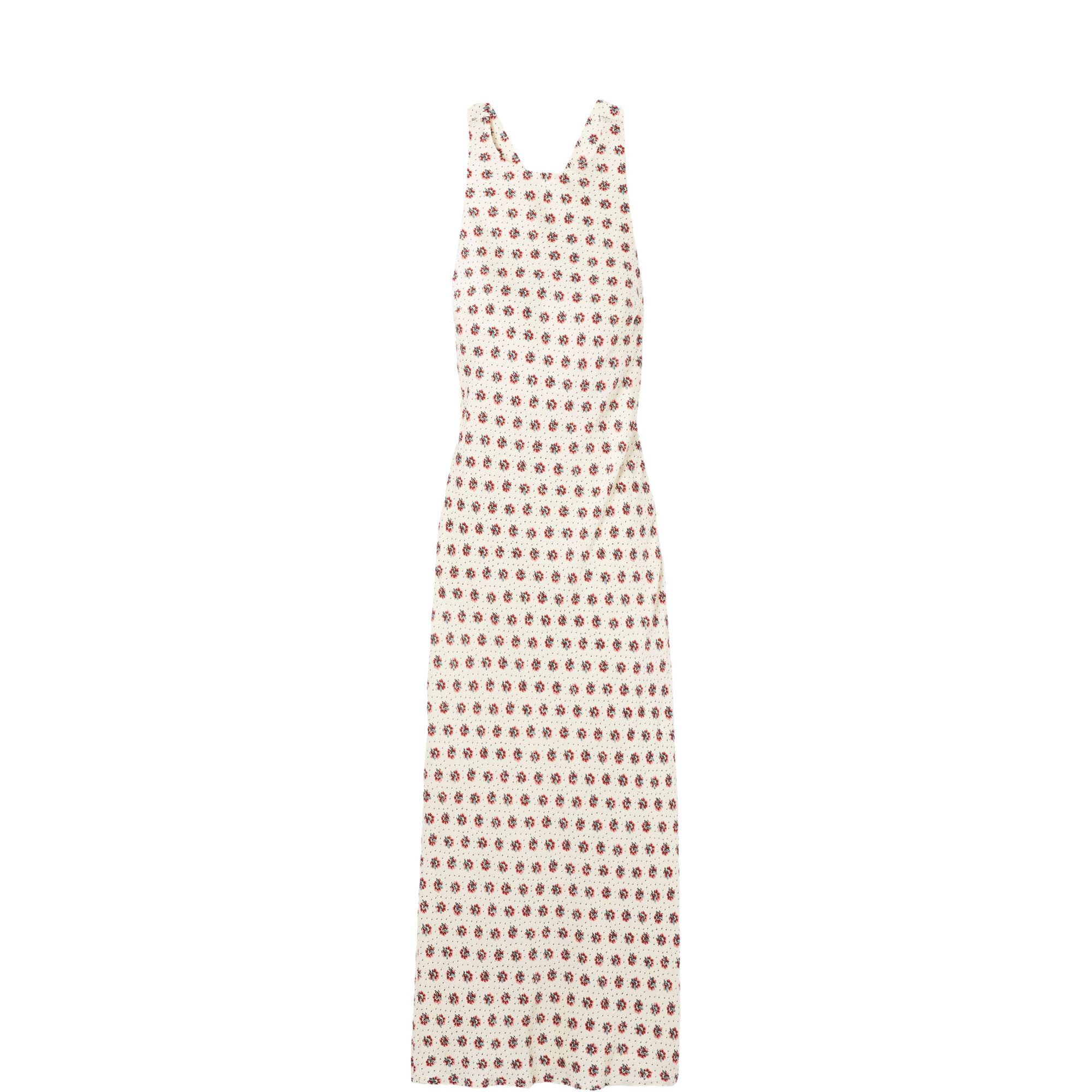 Printed Open Back Flared Dress