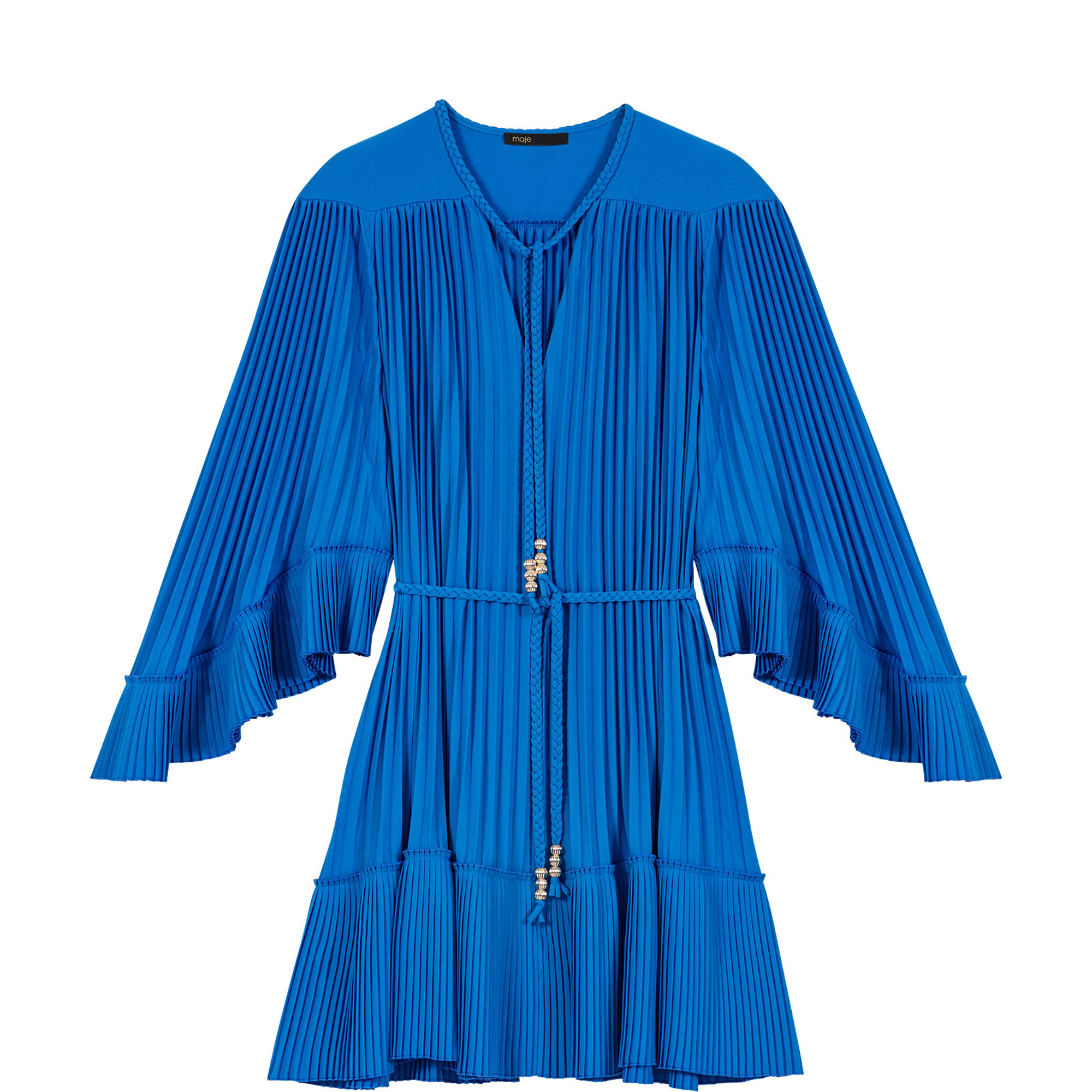 Pleated Mini Flared Dress