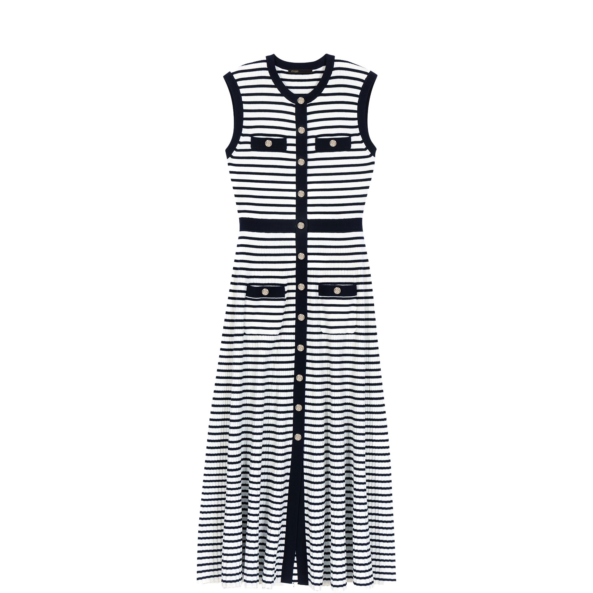 Breton Stripe knitted Flared Dress