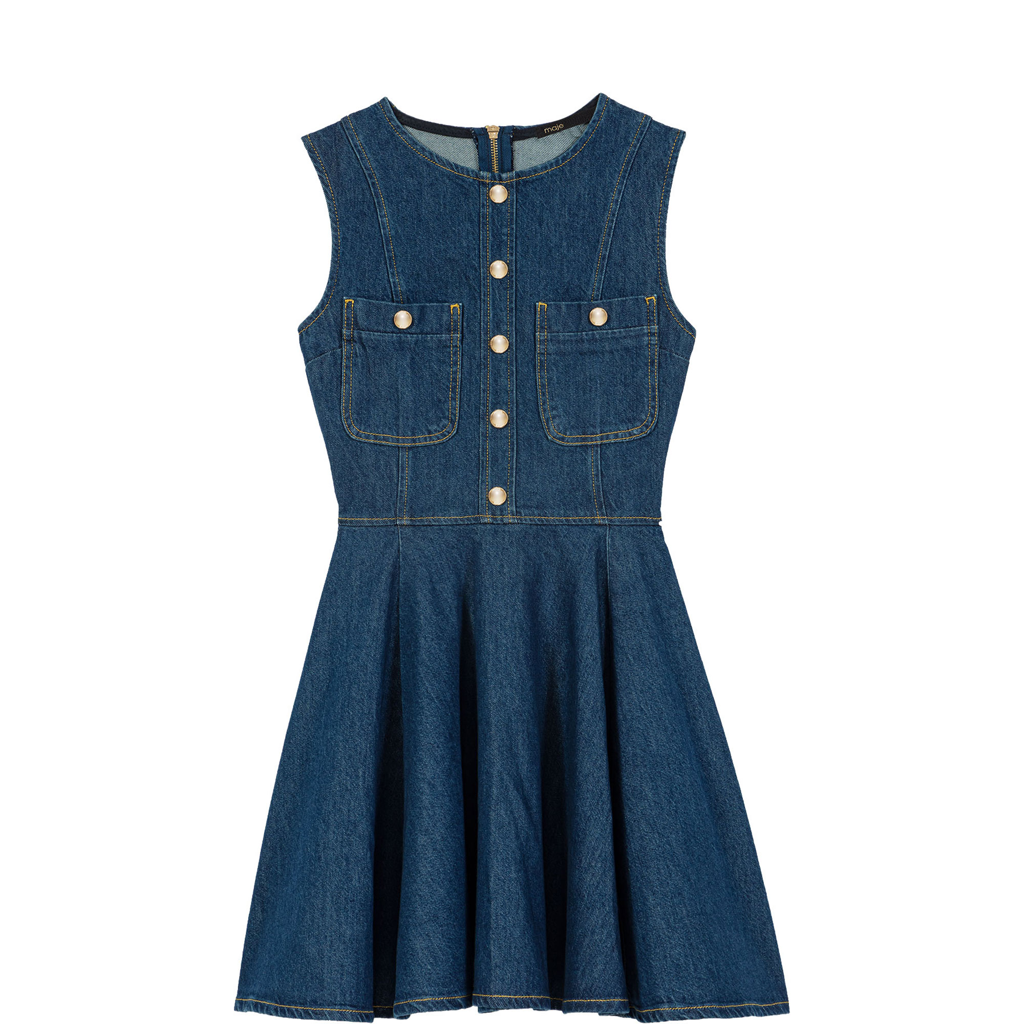 Denim Mini Flared Dress