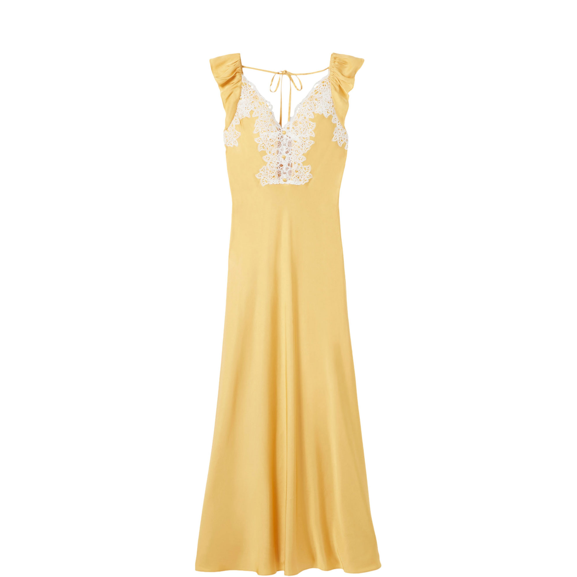 Lace Trim Flared Dress