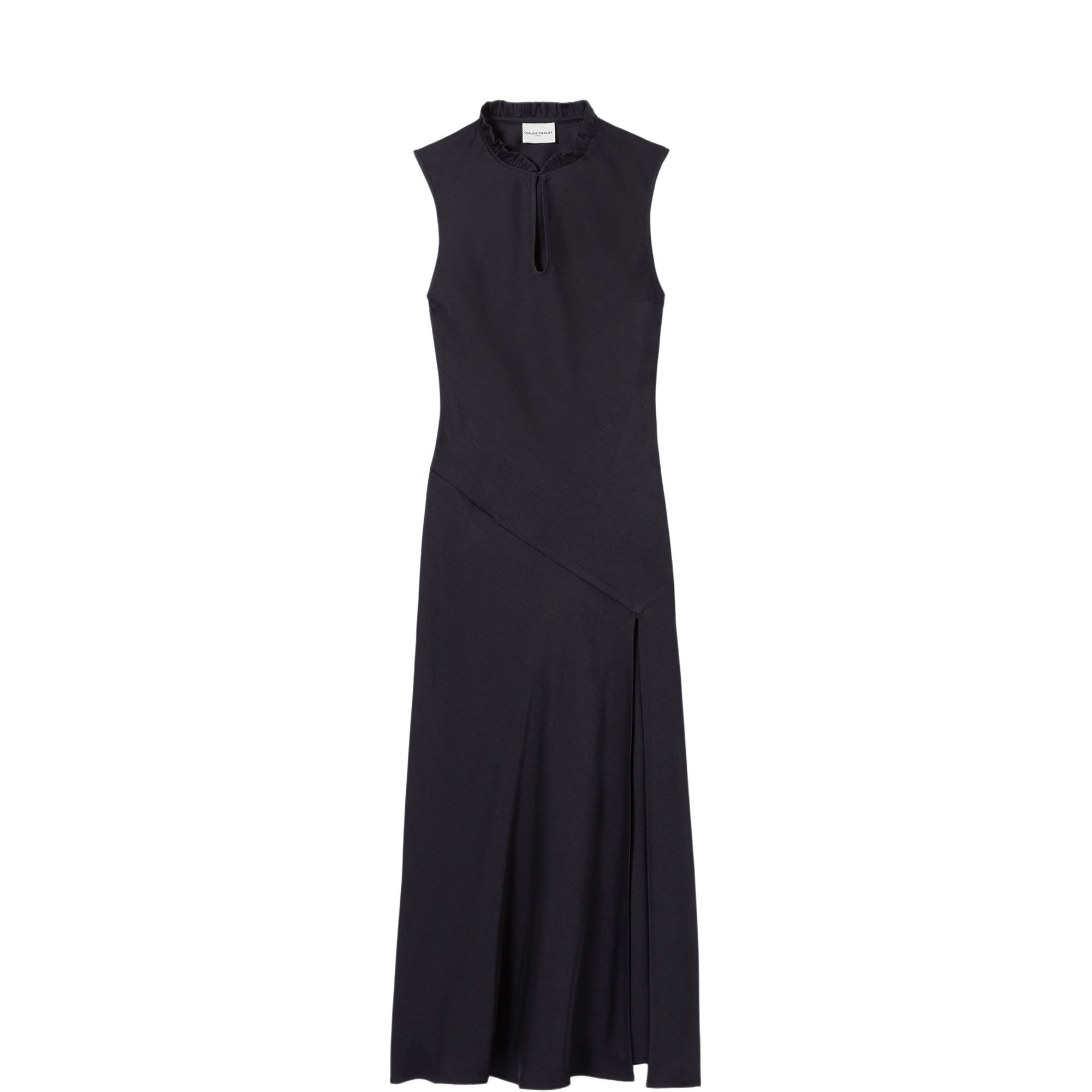 Keyhole Side Slit Flared Dress