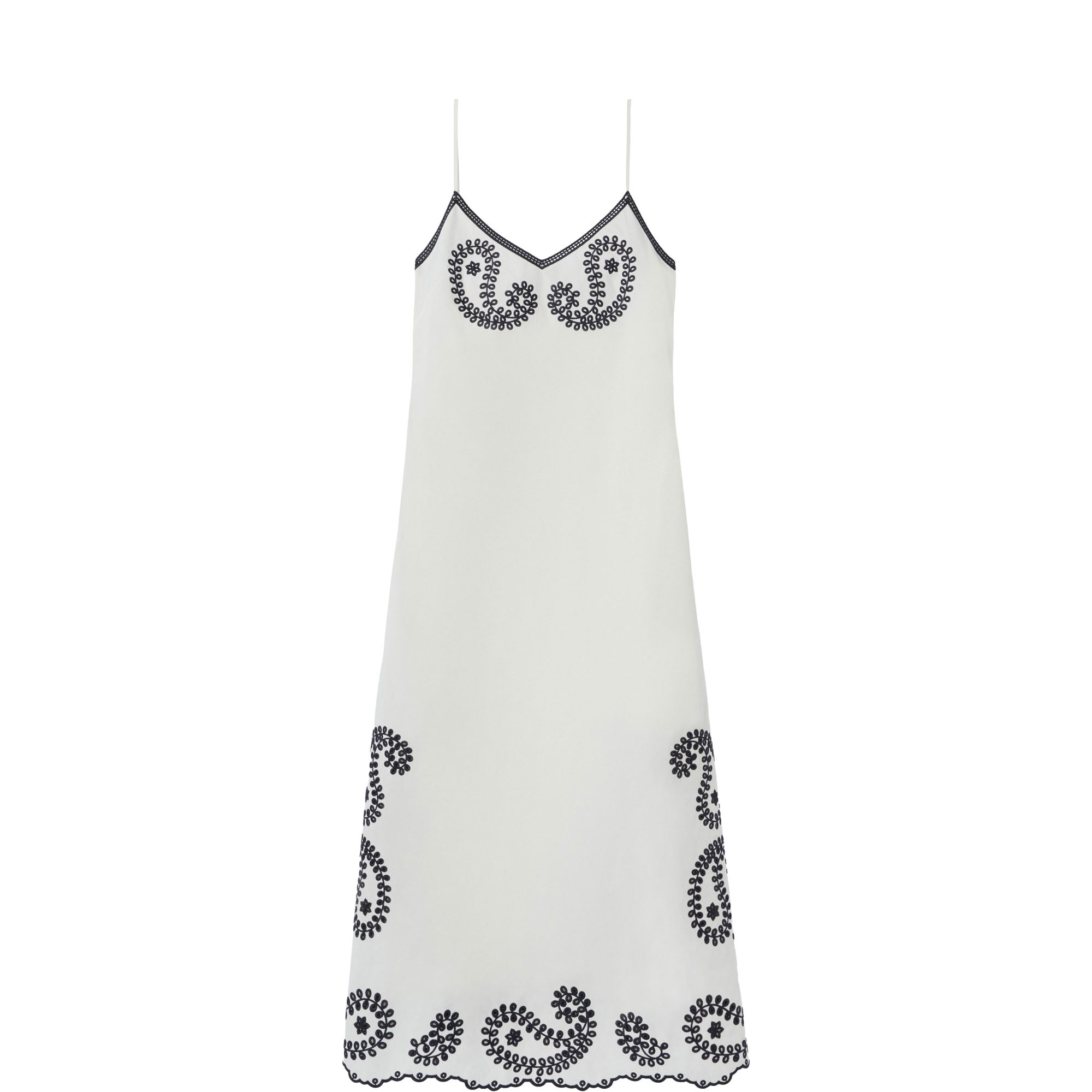 Openwork Embroidered Flared Dress
