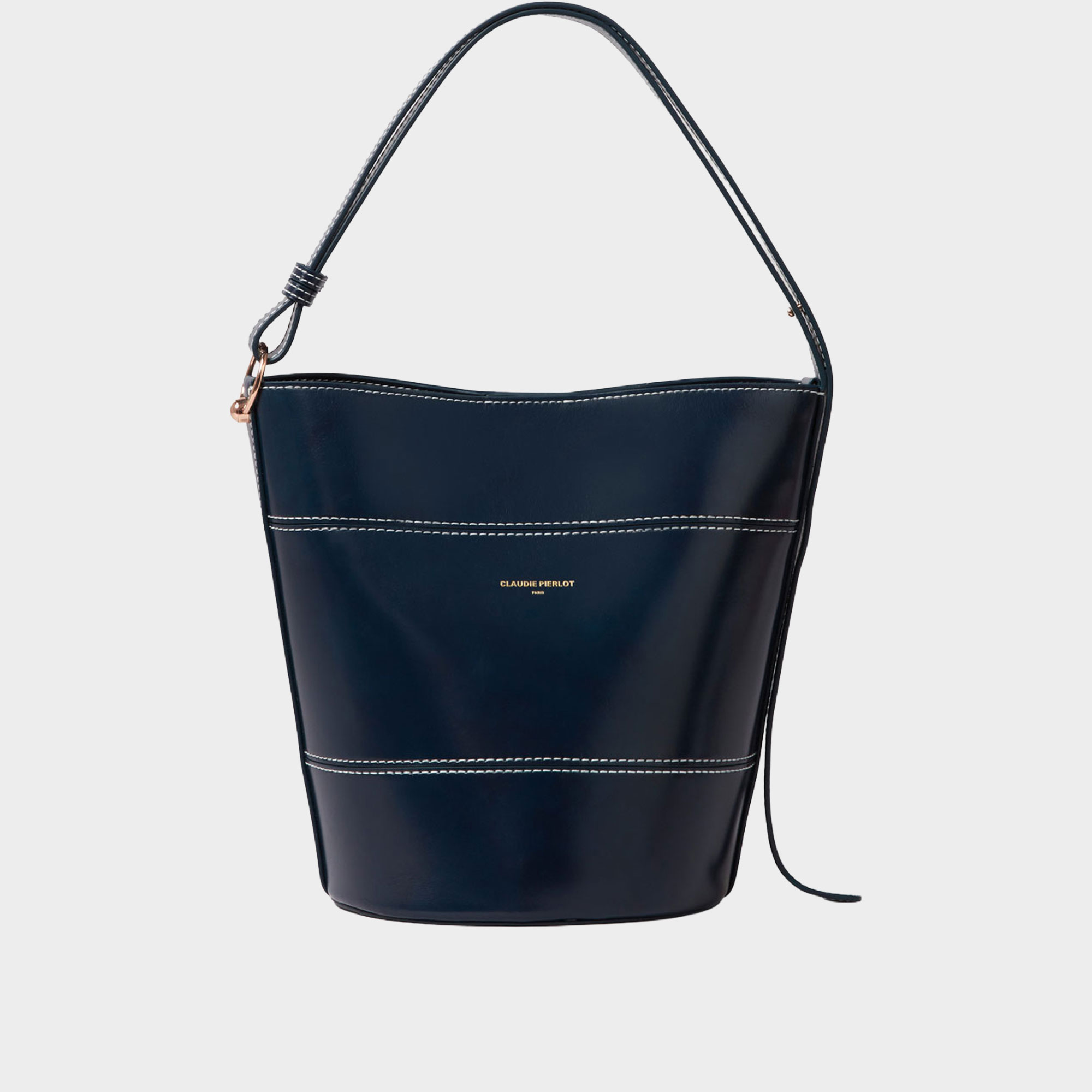 Adjustable Leather Bucket Bag