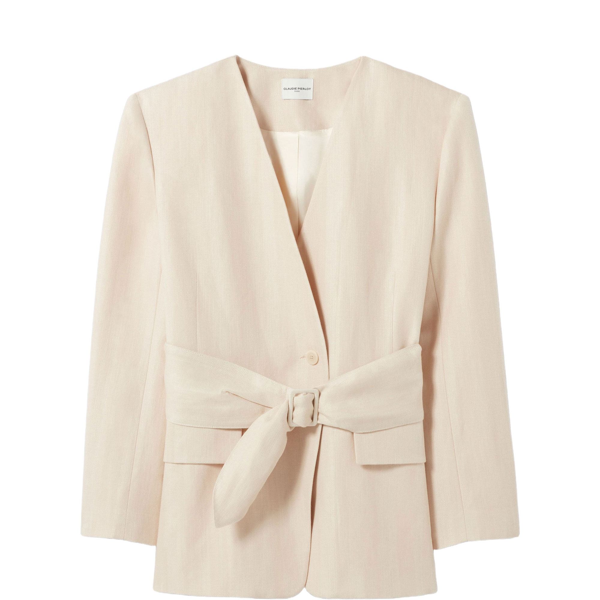 Kimono Collar Belted Blazer