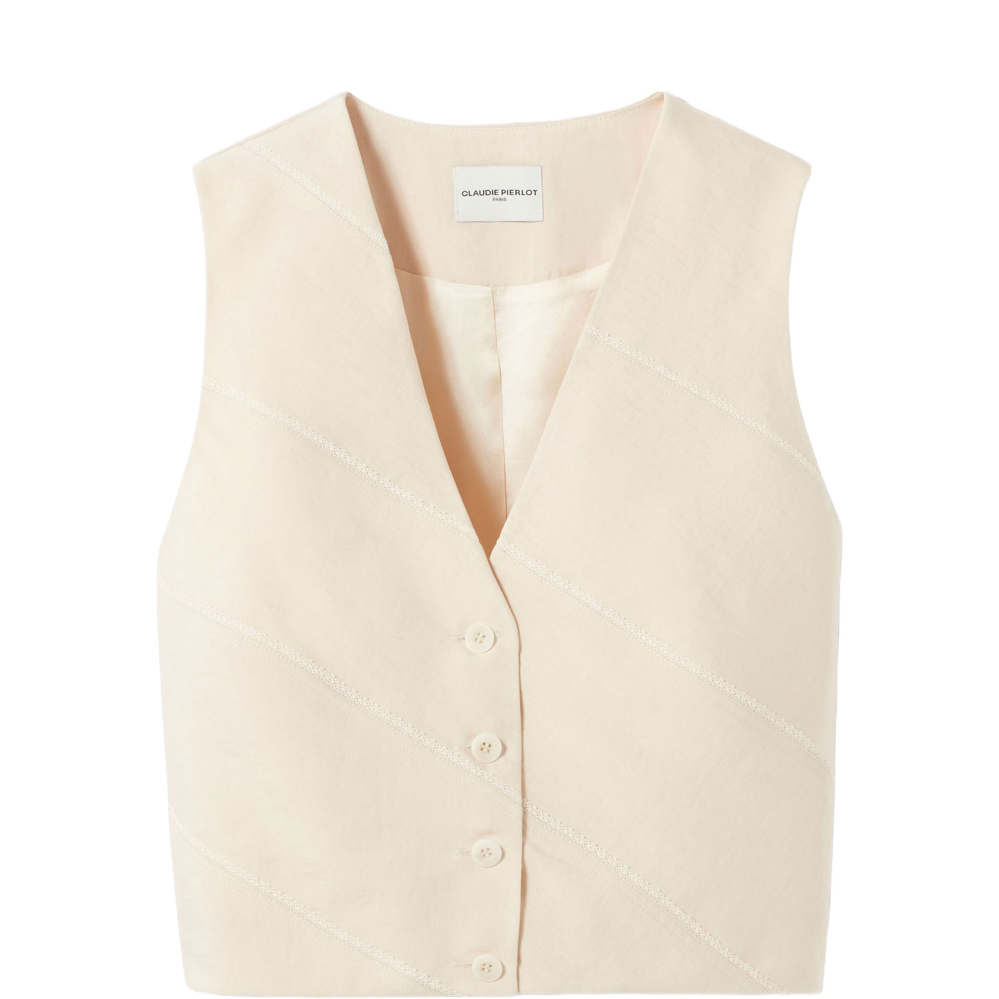 Lace Trim Suit Waistcoat